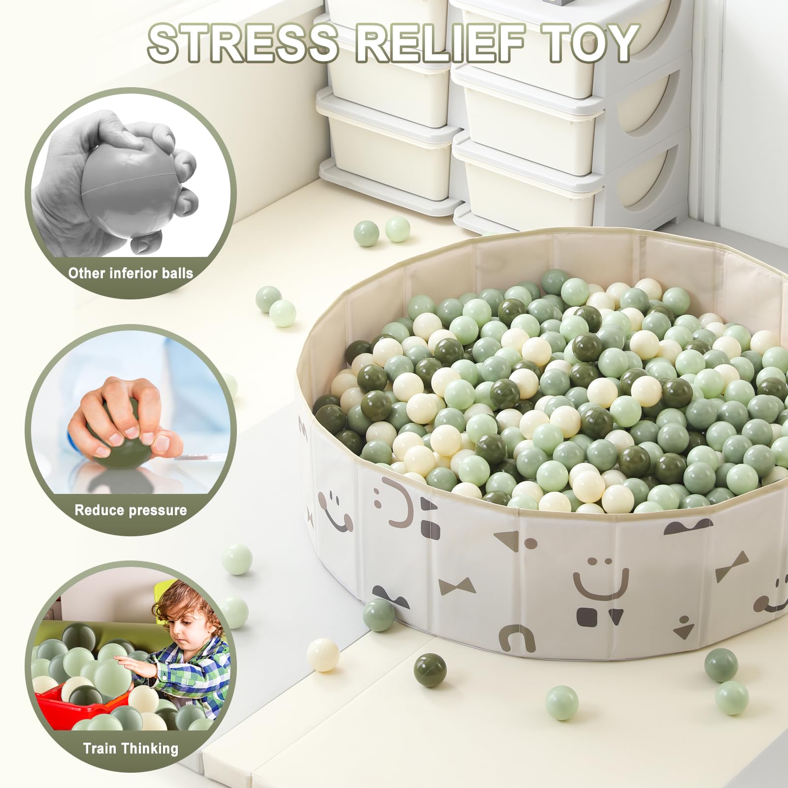 Crush-Proof Clear Plastic Ball Pit Balls for Kids - Durable & Safe Play Balls for Indoor & Outdoor Ball Pits, Toddler Playrooms, Birthday Parties & Sensory Play