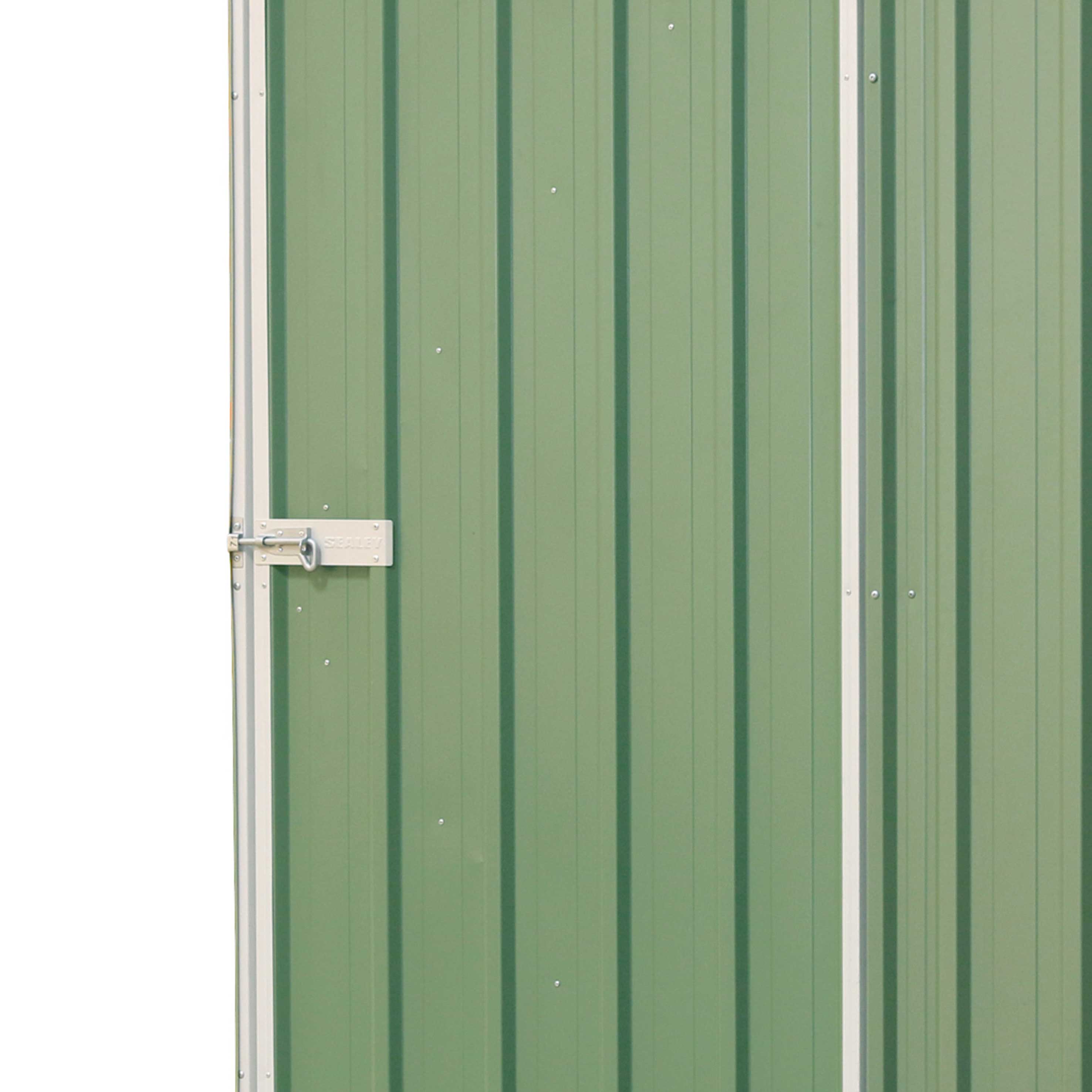 5FT x 5FT Galvanized Steel Outdoor Storage Shed with Pent Roof - Green Garden Shed for Backyard, Patio & Lawn Equipment Storage | Weather-Resistant Metal Shed DG114