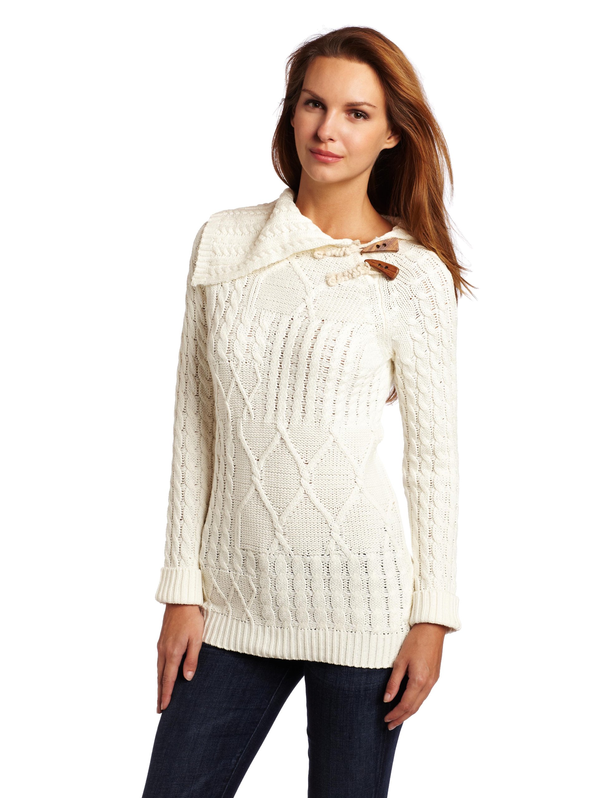 525 America Women's Tunic Sweater with Toggle Buttons | Cozy Knit Long Sweater Top | Casual Fall & Winter Layering Piece for Work or Weekend Outfits