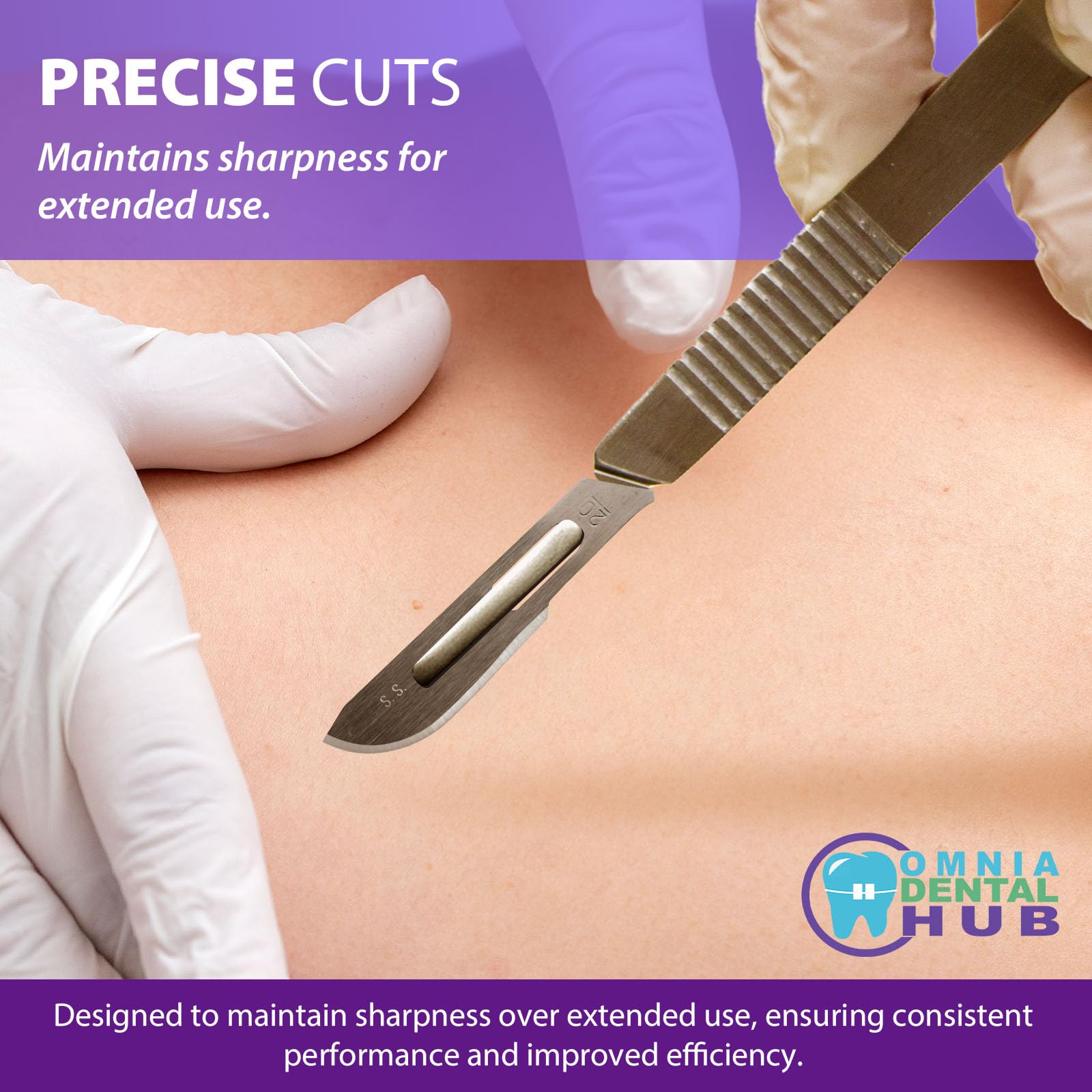 200PCs Dental Grade #20 Stainless Steel Sterile Surgical Blades by Omnia ONE | Individually Wrapped High-Quality Surgical Blades for Dermatology, Cosmetic Procedures & Medical Use | Precision Cutting Tools for Professionals