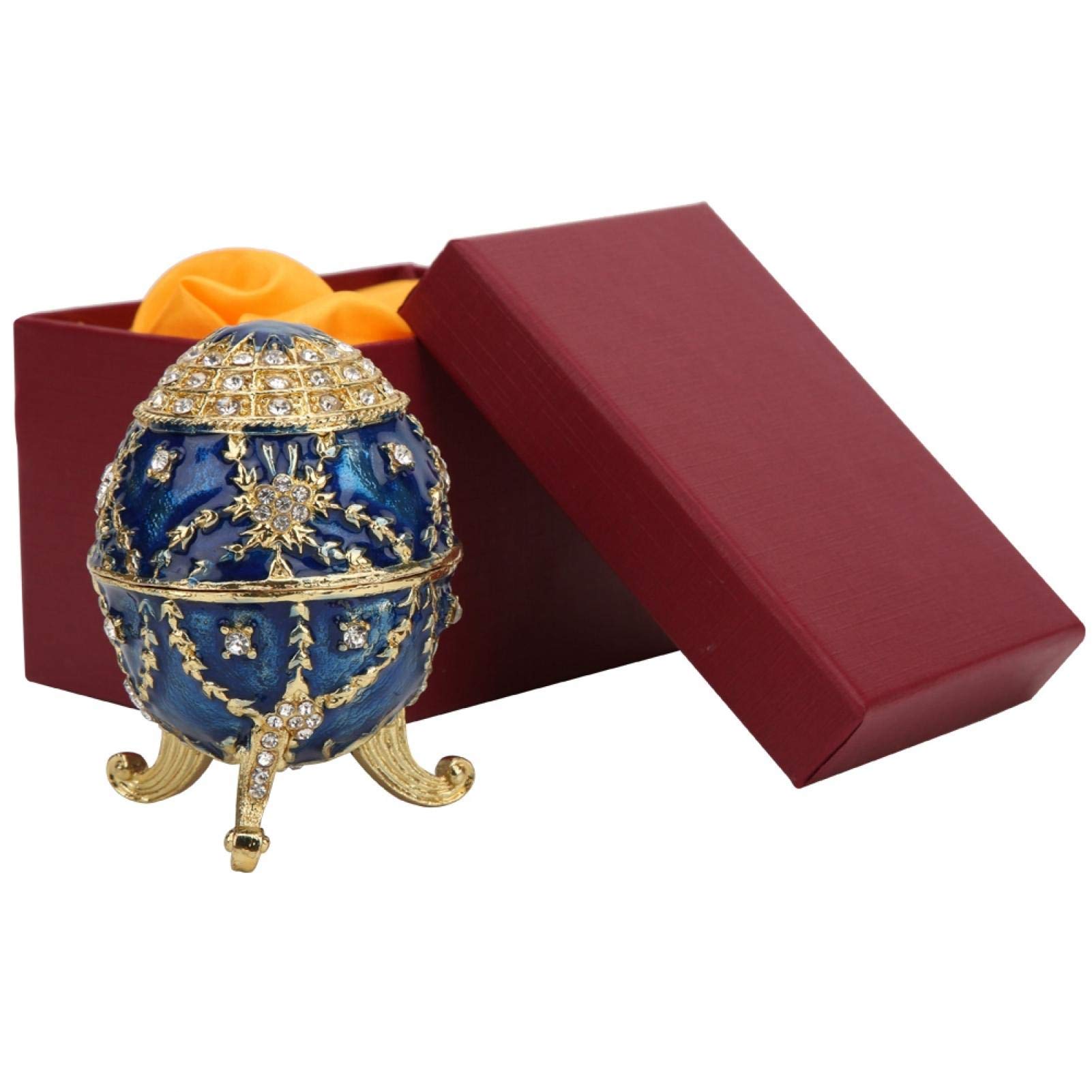 Elegant Enameled Jewelry Box for Girls - Easter Egg Decorating & Christmas Ornaments, Perfect for Home, Office & Gift Giving | Jewelry Storage & Holiday Decor