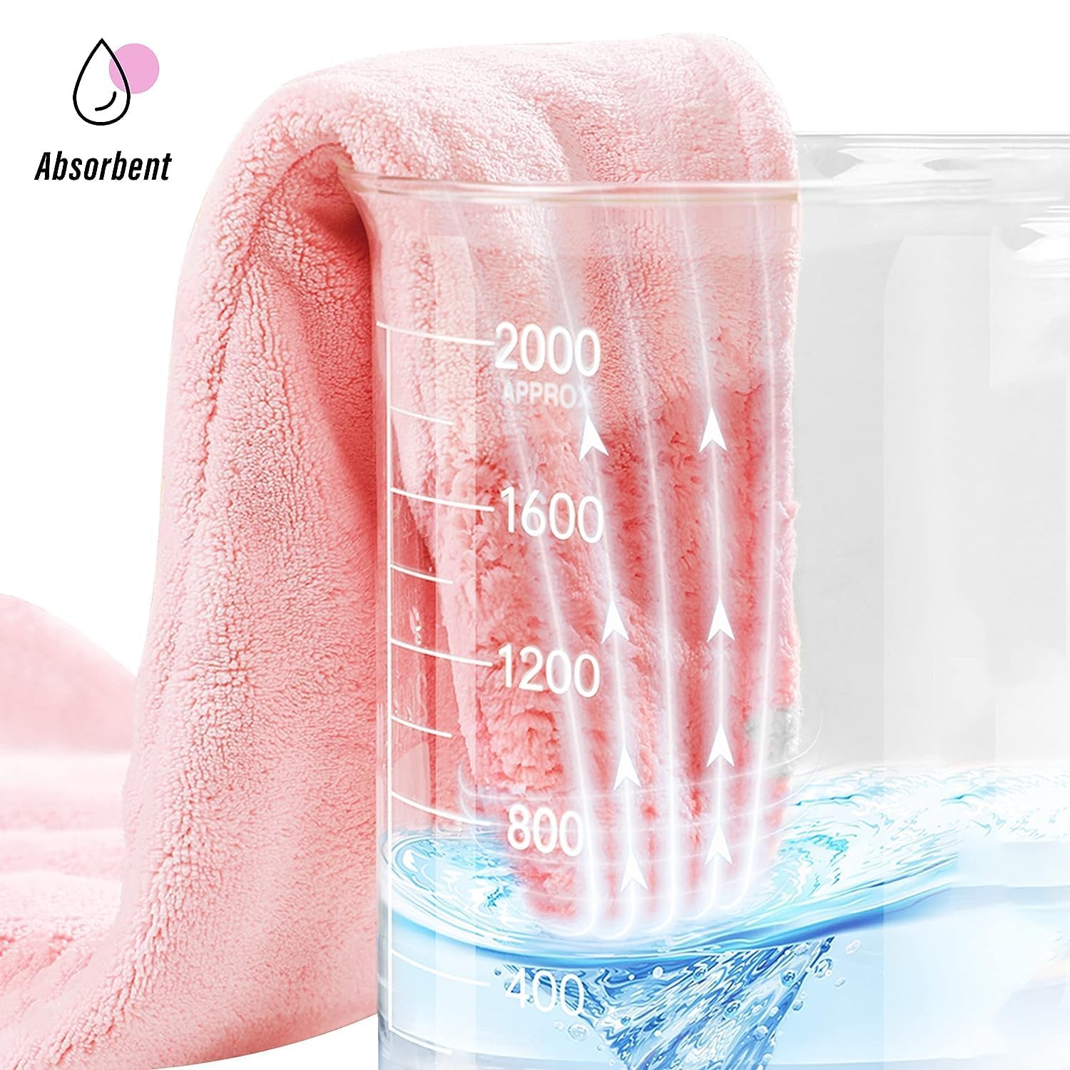 CSOK Professional Microfiber Hair Towel Wrap - Ultra Absorbent Quick Dry Hair Turban for Women & Men (3 Pack, Multicolor) - Perfect for Post Shower, Swimming, Salon & Travel Use