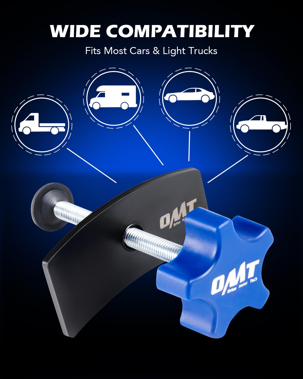 Orion Motor Tech Heavy Duty Brake Pad Spreader & Piston Compressor Tool - Solid Steel Disc Brake Caliper Spreader for Cars & Light Trucks - Perfect for DIY Auto Repair & Professional Mechanic Use