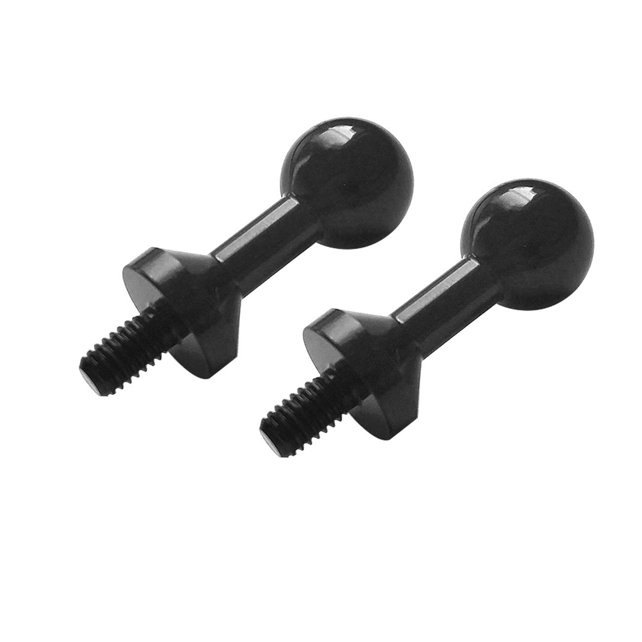 Black Motorcycle Flag Pole Topper (1 Pair) - Secure Screw for Flagpole - Riding & Camping