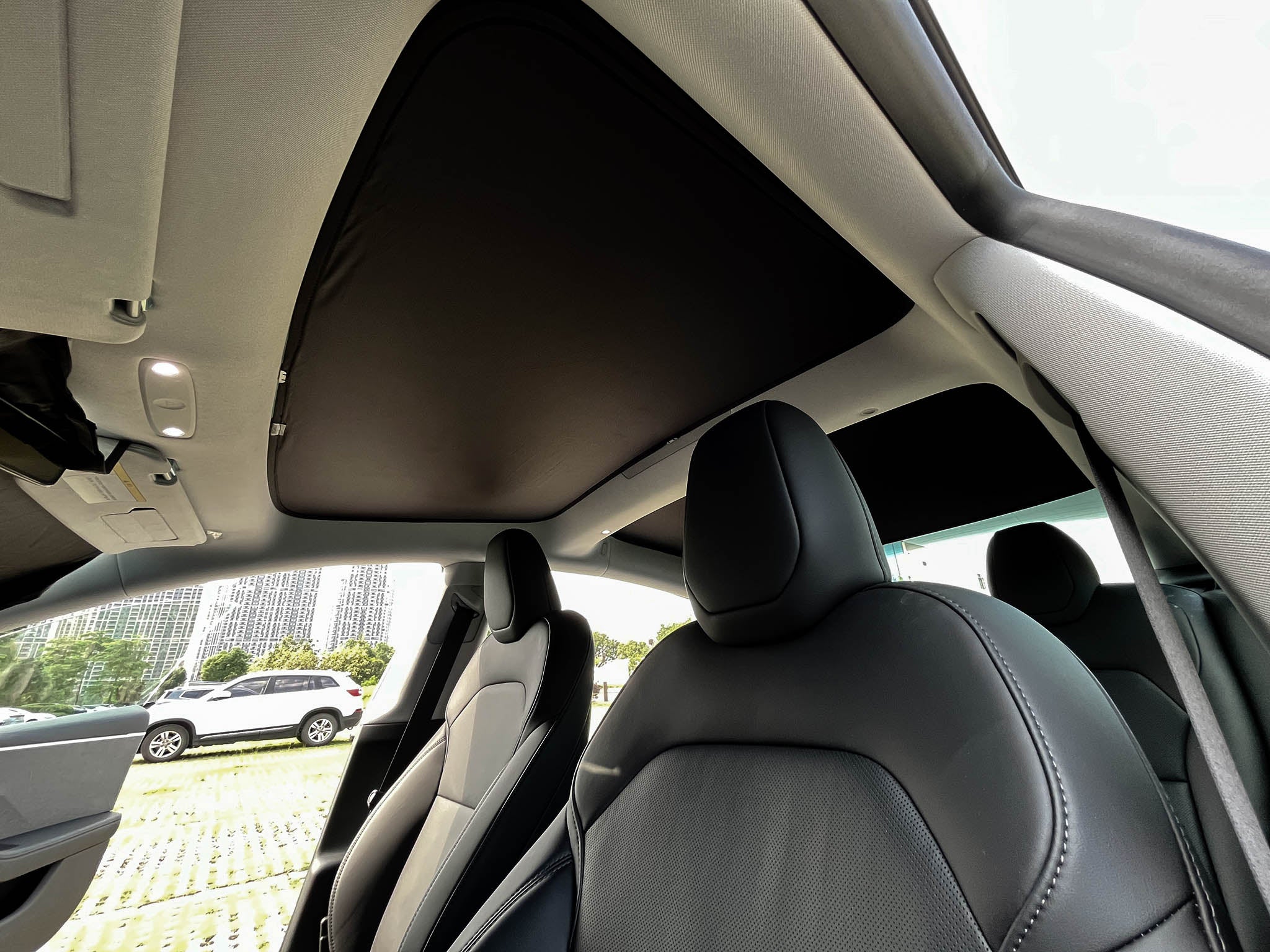 Tesla Model 3 Highland 2024 Sunshade Set - Roof & Windshield Sun Shade for Car Window Protection | UV Ray Blocking & Heat Reduction | Perfect for Summer Driving & Parking