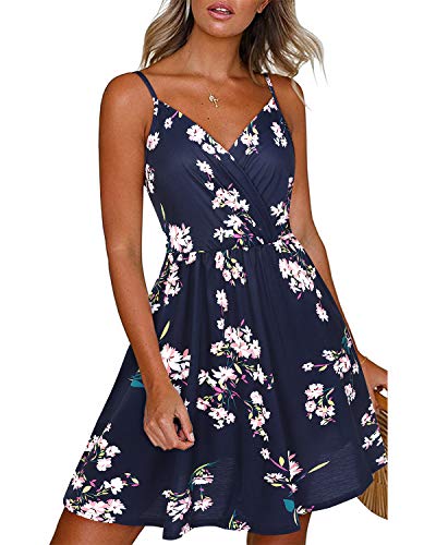 Blue Floral White