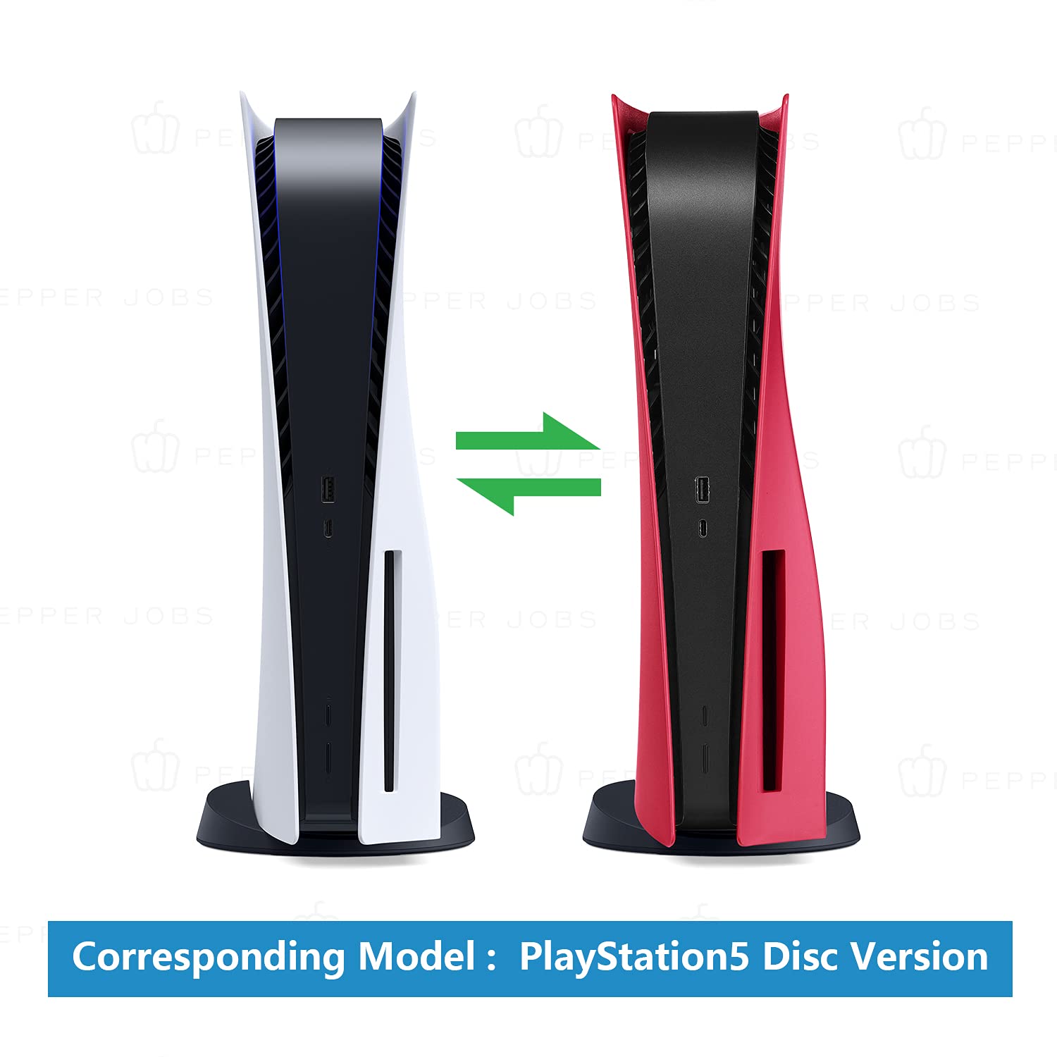 Premium Shockproof PS5 Console Cover - Hard ABS Anti-Scratch Dustproof Protective Case Replacement Shell for PlayStation 5 Disc Edition (Pink) - Perfect for Gaming Setups & Display Protection