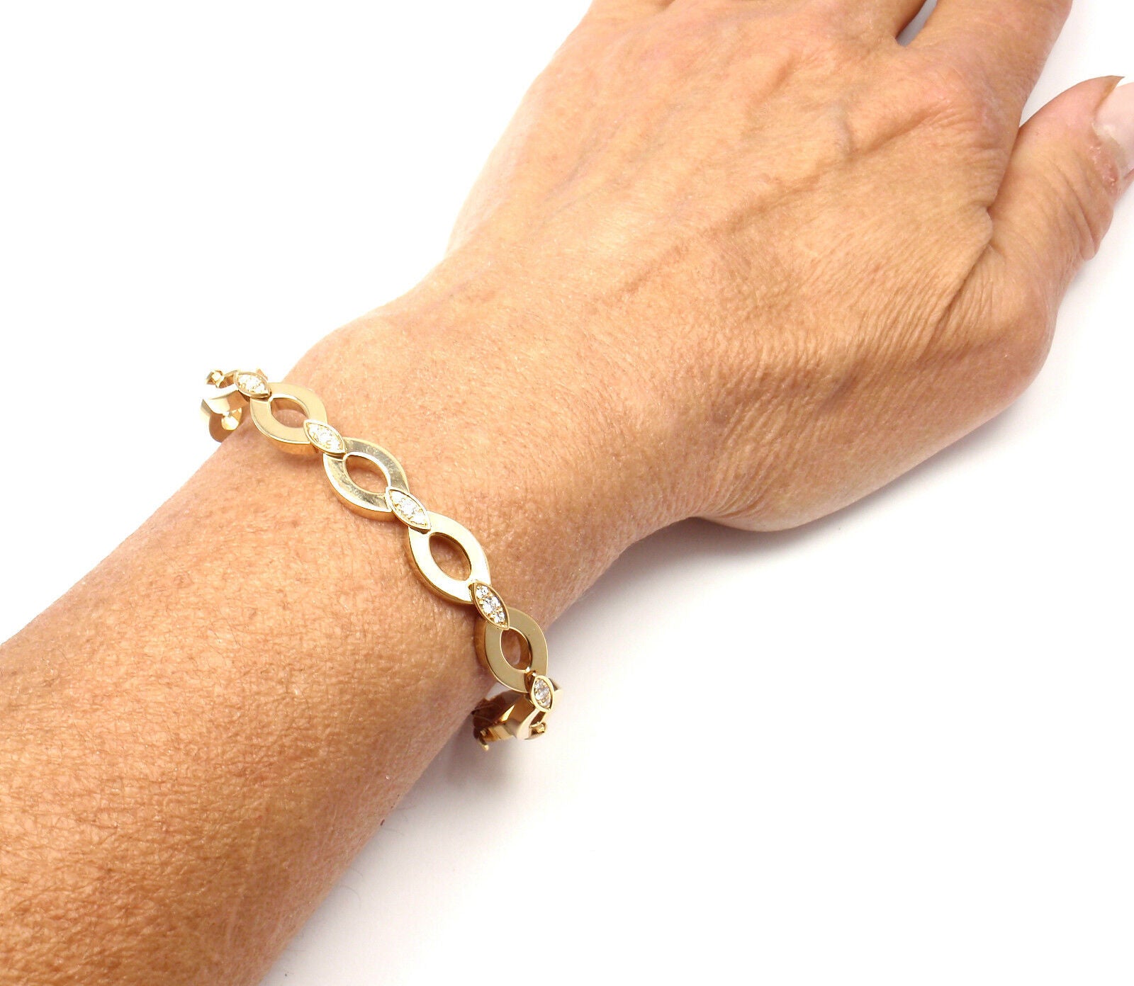 Authentic Cartier 18K Yellow Gold Diamond Diadea Link Bracelet - Luxury Jewelry for Women, Perfect for Weddings, Anniversaries & Special Occasions