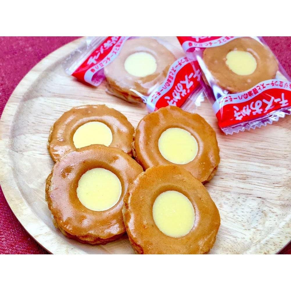 Premium Bourbon Cheese Okaki - Delicious Cheese Cream Filled Rice Crackers 85g - Perfect for Snacking, Parties & Gifts