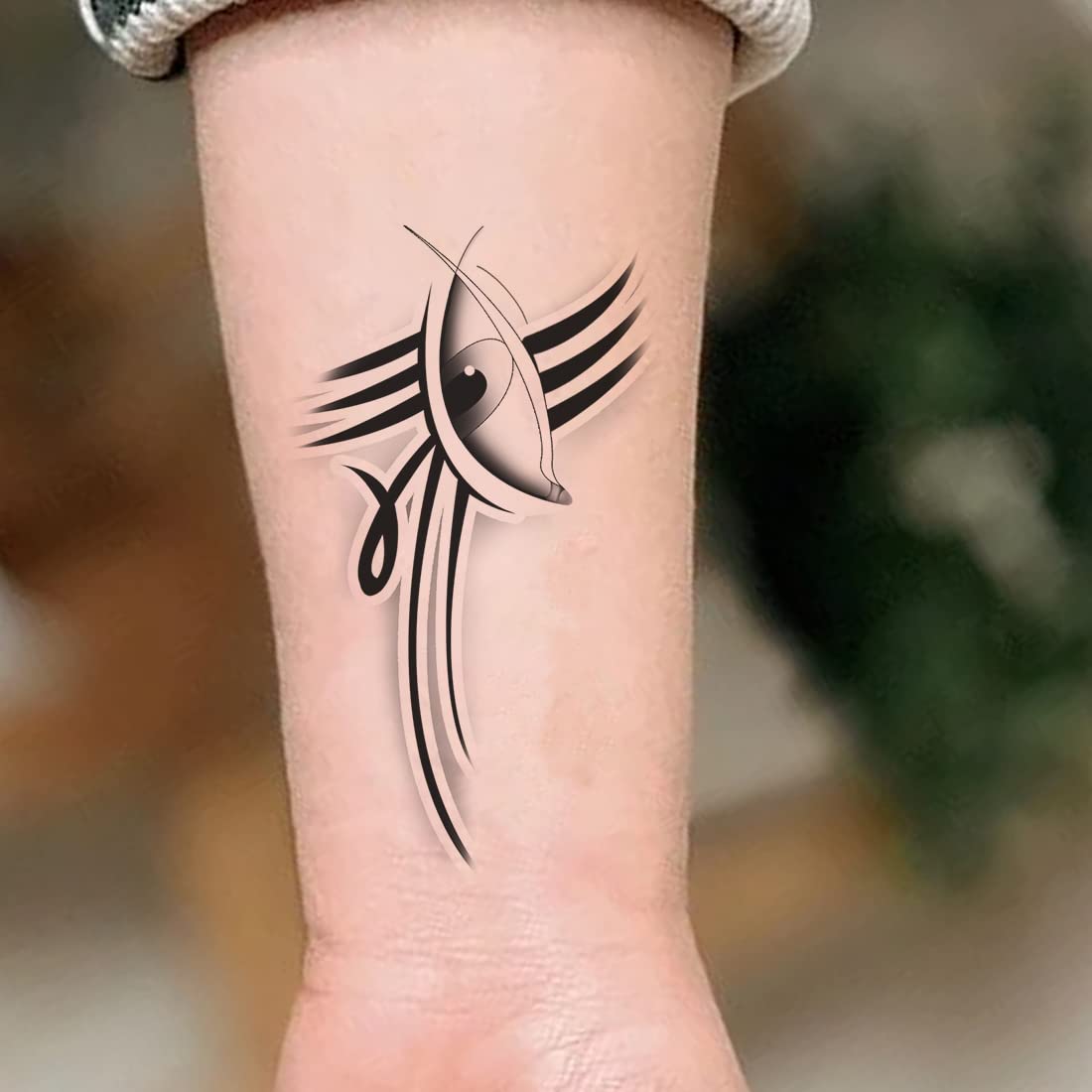 Shiv Eye & Maa Goddess Temporary Tattoo - Waterproof Fake Body Art for Men & Women - Perfect for Festivals, Cosplay & Spiritual Events