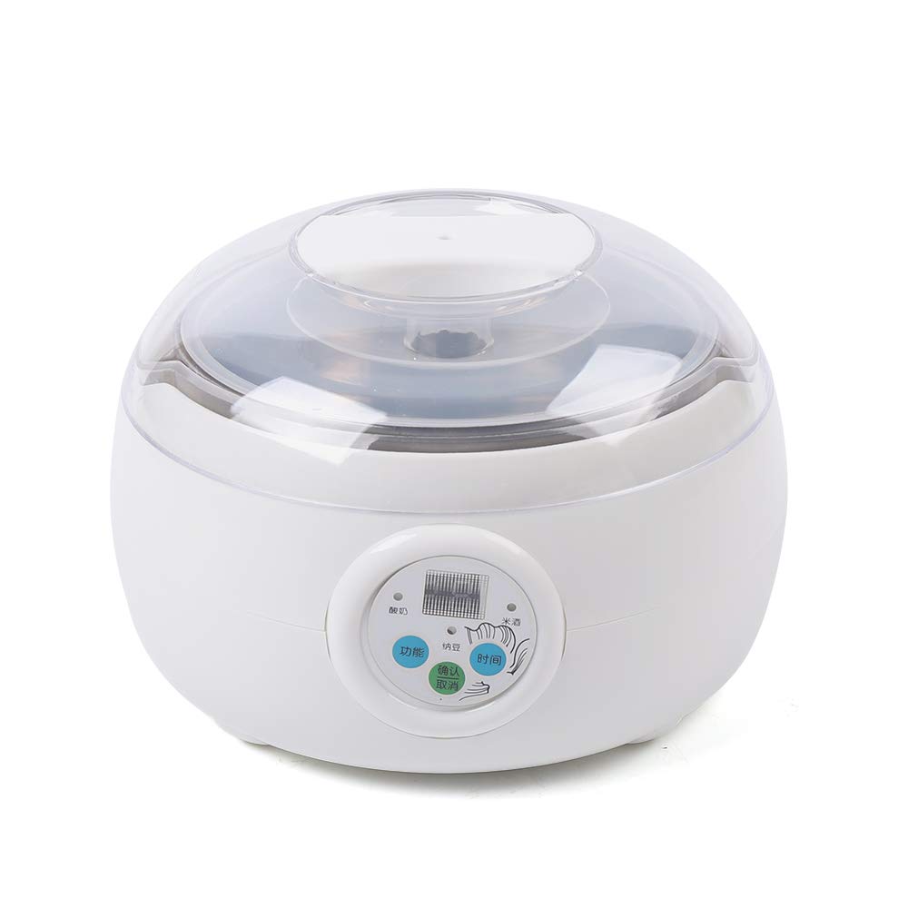 Premium 1.5L Stainless Steel Yogurt Maker with LCD Display & Timer - 110V Automatic Digital Yogurt/Natto Machine for Home Kitchen | Perfect for Homemade Yogurt, Probiotic Drinks & Fermented Foods