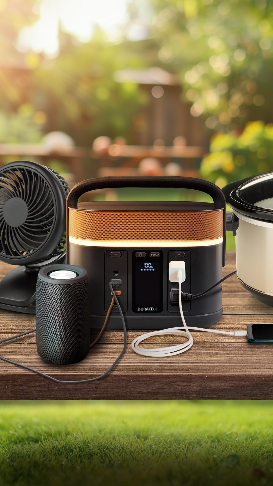 Duracell 350W Portable Power Station with Lithium Battery - Solar Generator for Camping, Outdoor Adventures & Emergency Power Backup (Solar Panel Sold Separately) | Perfect for RV Trips, Home Emergencies & Off-Grid Living