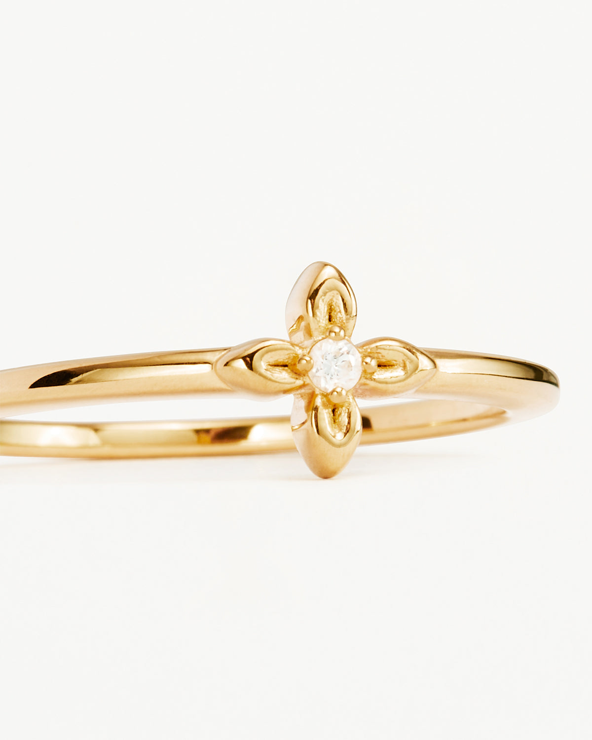 18k Gold Vermeil Live in Light Ring - Elegant Stackable Ring for Women, Dainty Minimalist Jewelry Gift for Her - Perfect for Everyday Wear, Date Nights & Special Occasions
