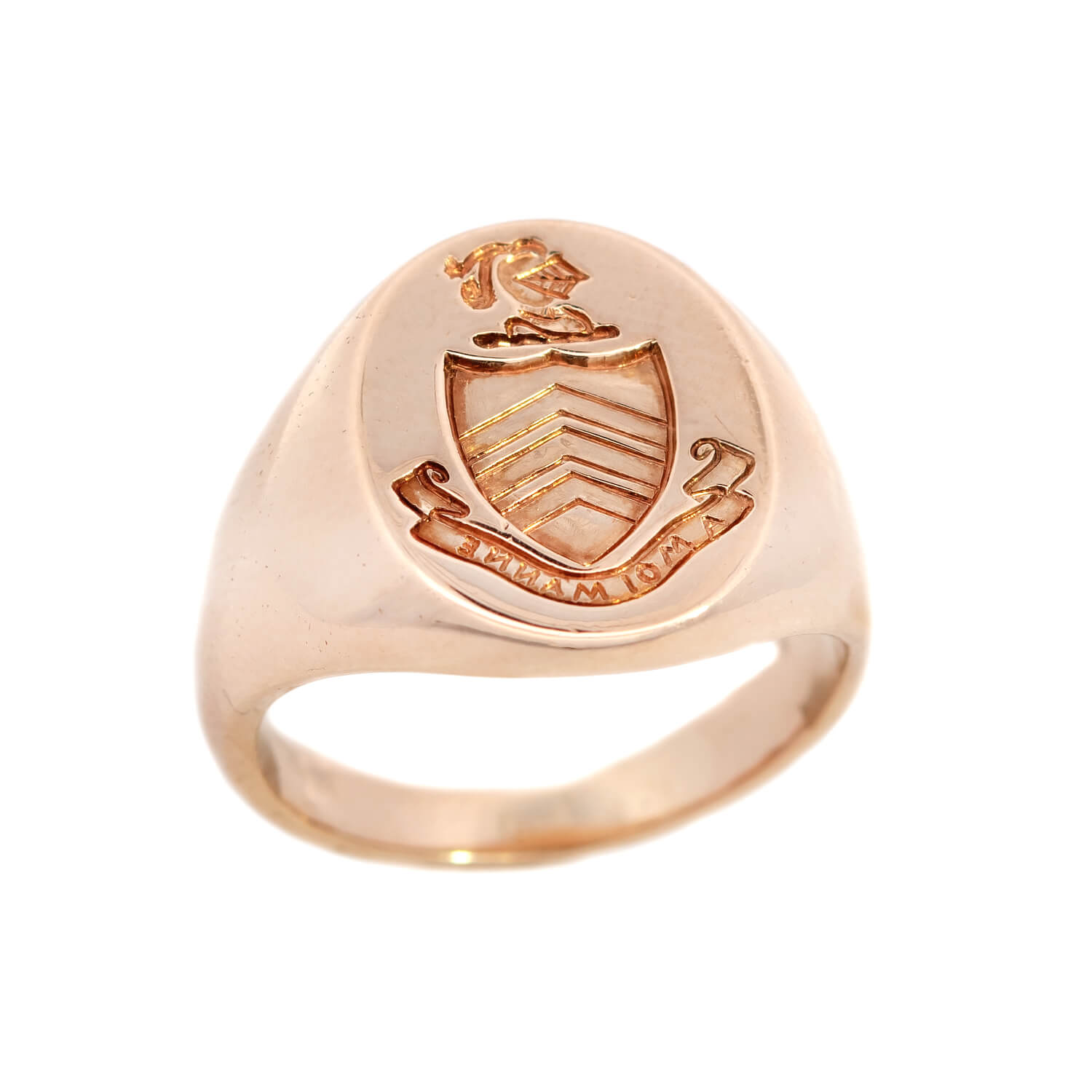Tiffany & Co Edwardian 14K Gold Family Crest Signet Ring for Men - Vintage Heirloom Jewelry for Formal Occasions & Gifts