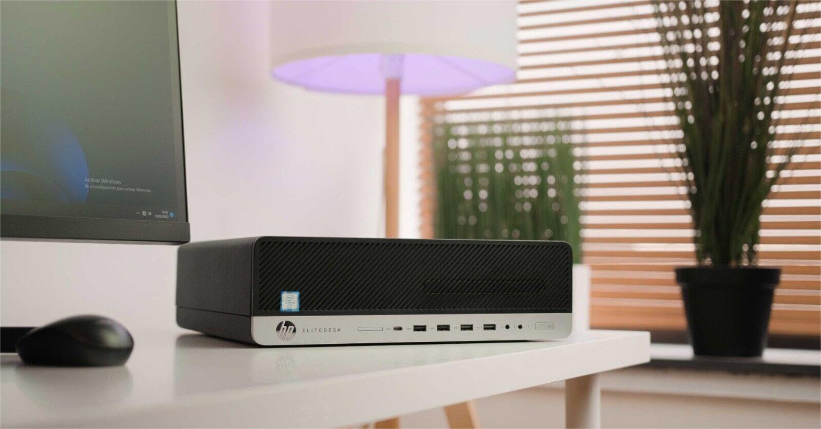 Renewed HP EliteDesk 800 G3 SFF Business Desktop Computer - Intel Quad-Core i7-6700, 16GB DDR4 RAM, 256GB SSD, Windows 10 Pro (Includes Keyboard & Mouse) - Perfect for Office Work, Home Use & Small Business Computing