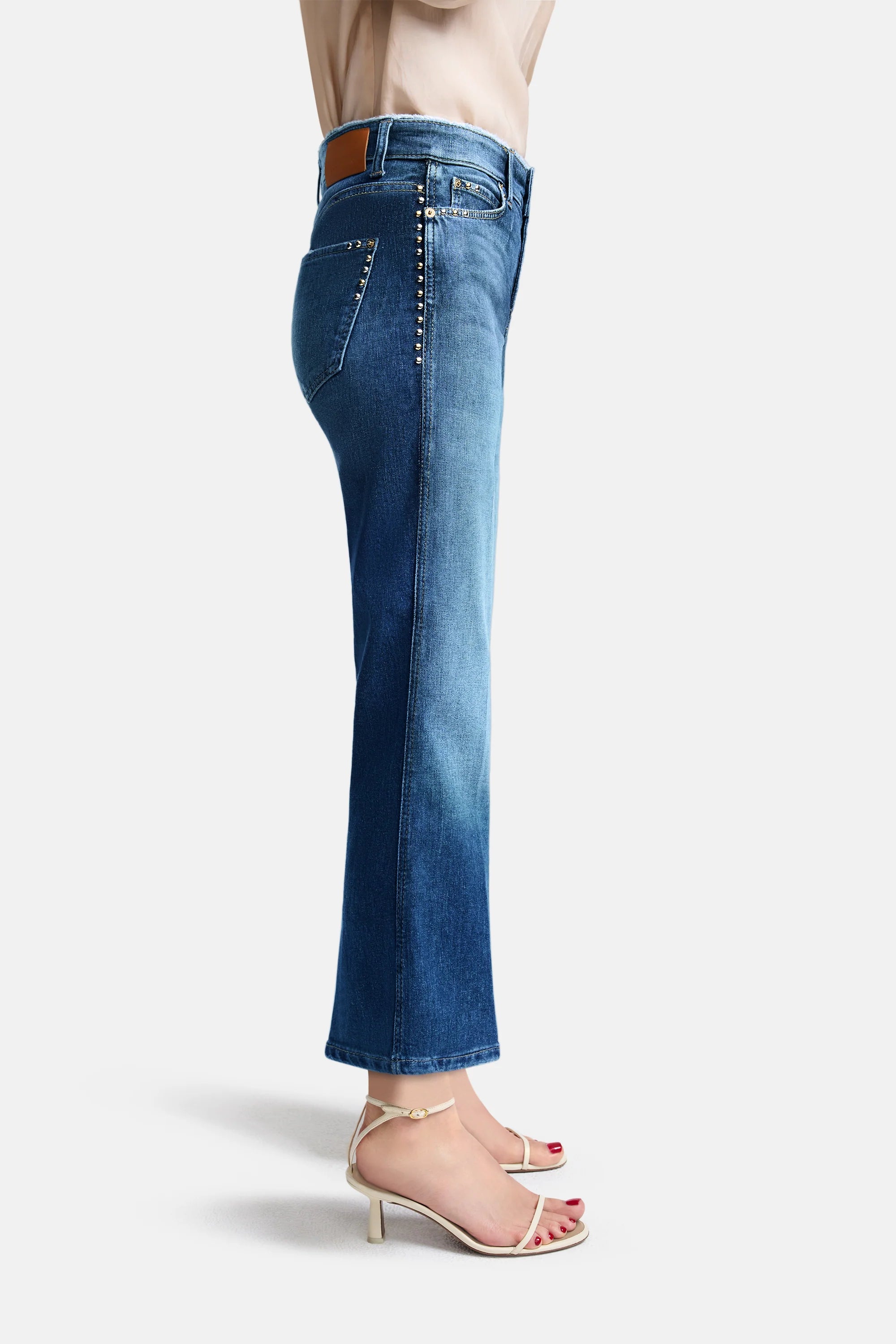Francesca Flared Fit Cropped Jeans - Hemp Authentic Fringe Distressed Denim Pants for Women | Boho Chic Style, Casual Wear & Music Festival Outfits