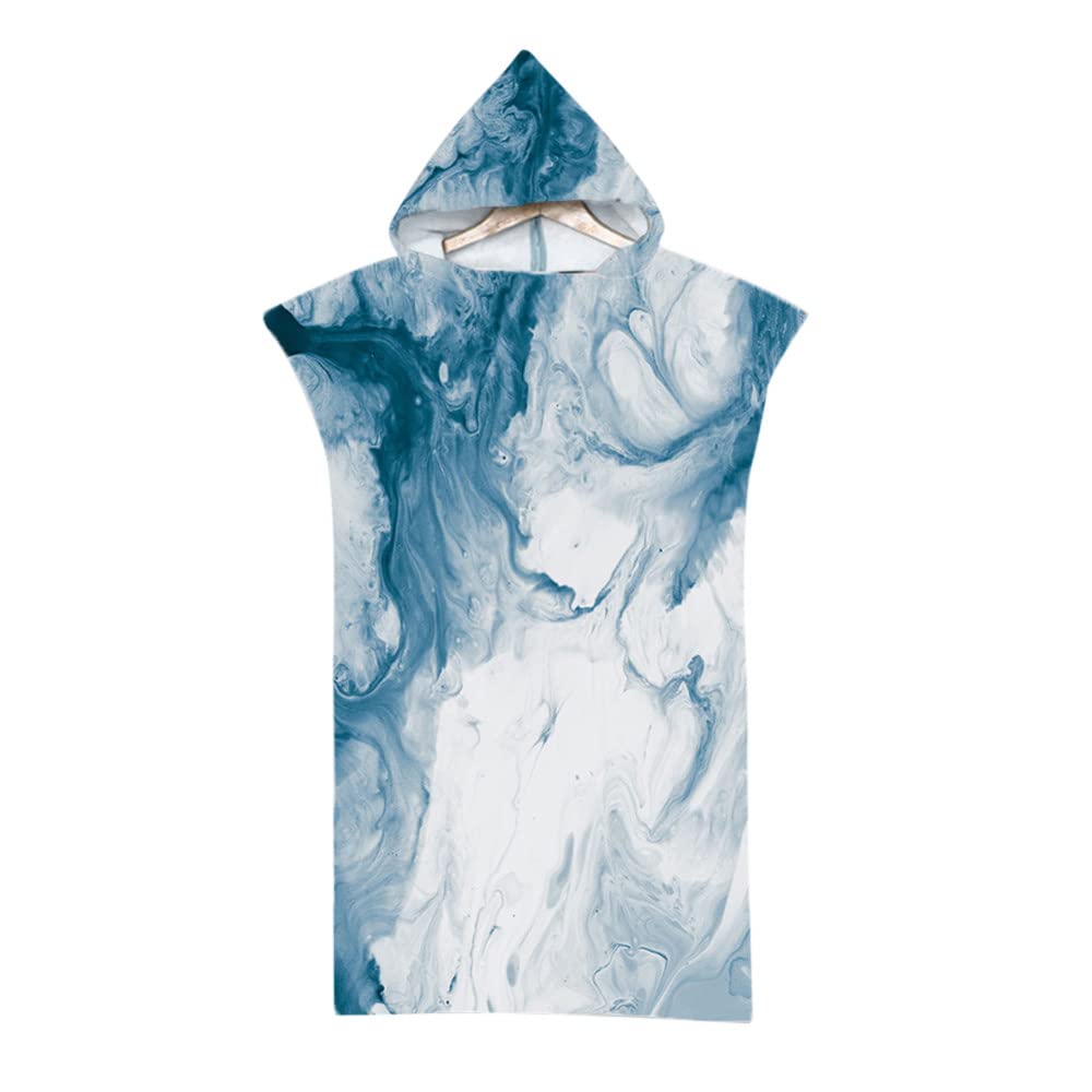 Elicafvarie Hooded Beach Towel for Adults - Soft Microfiber Bath Towel with Marble Design, Large Bathrobe & Swim Wrap for Pool, Gym, Surfing - Perfect for Beach, Swimming & Fitness Activities