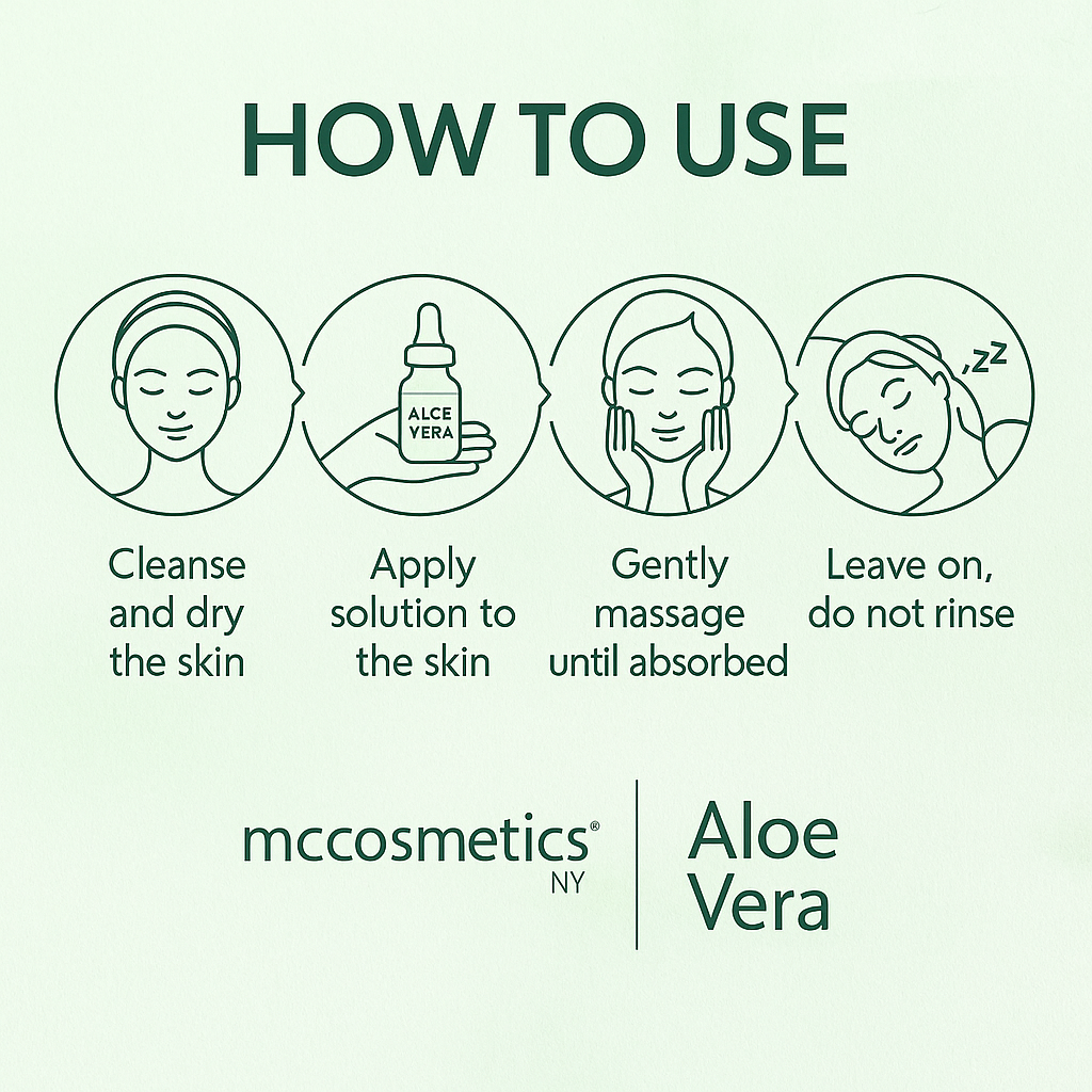 MCCOSNETICS NY 100% Pure Aloe Vera Gel for Face & Body - Soothing, Hydrating & Skin Repair Formula - Perfect for Sunburn Relief, After Sun Care & Daily Moisturizing