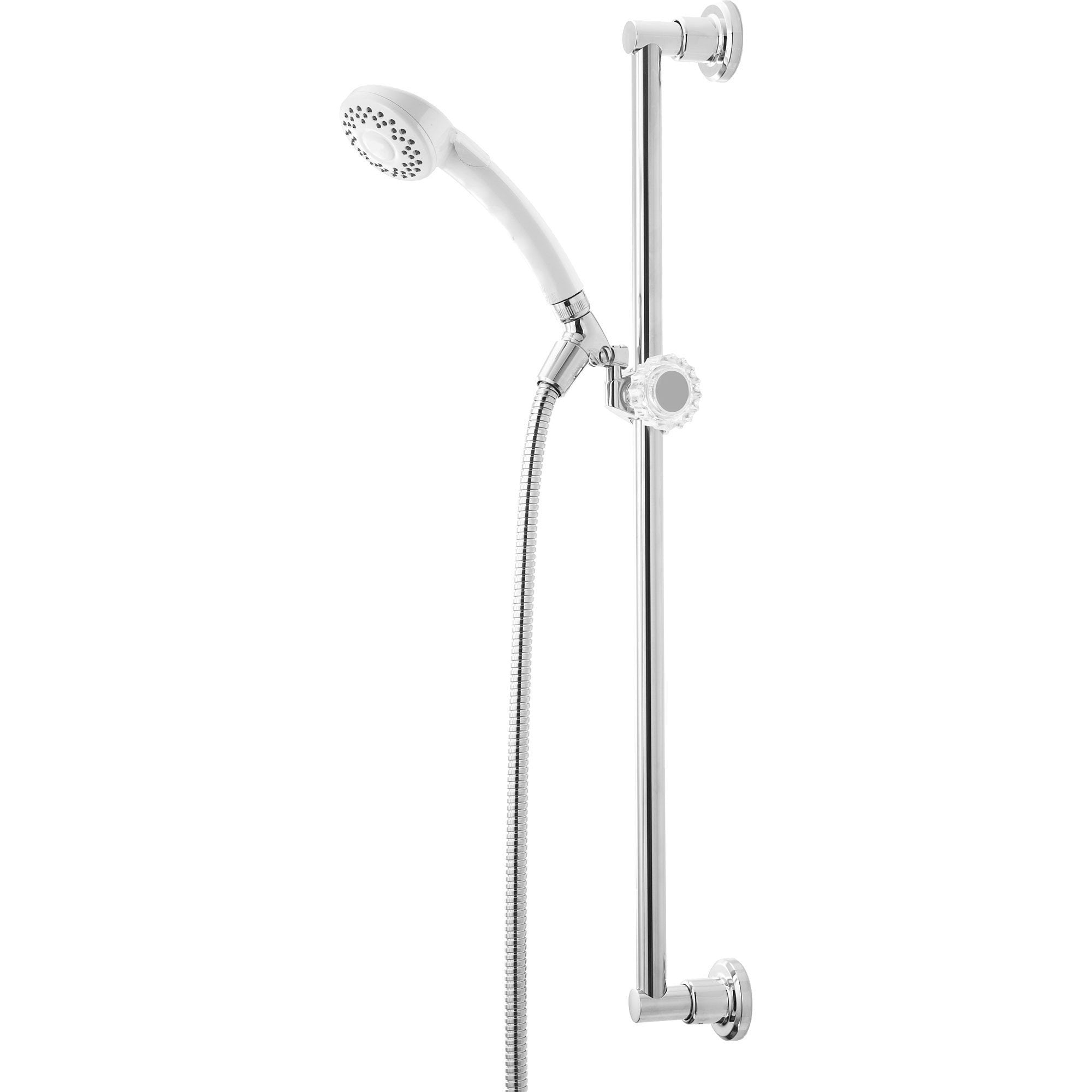 Delta 561083 24-Inch 1-Spray White Finish Handheld Shower Head with Adjustable Slide Bar - Perfect for Bathroom Renovation & Spa-Like Shower Experience
