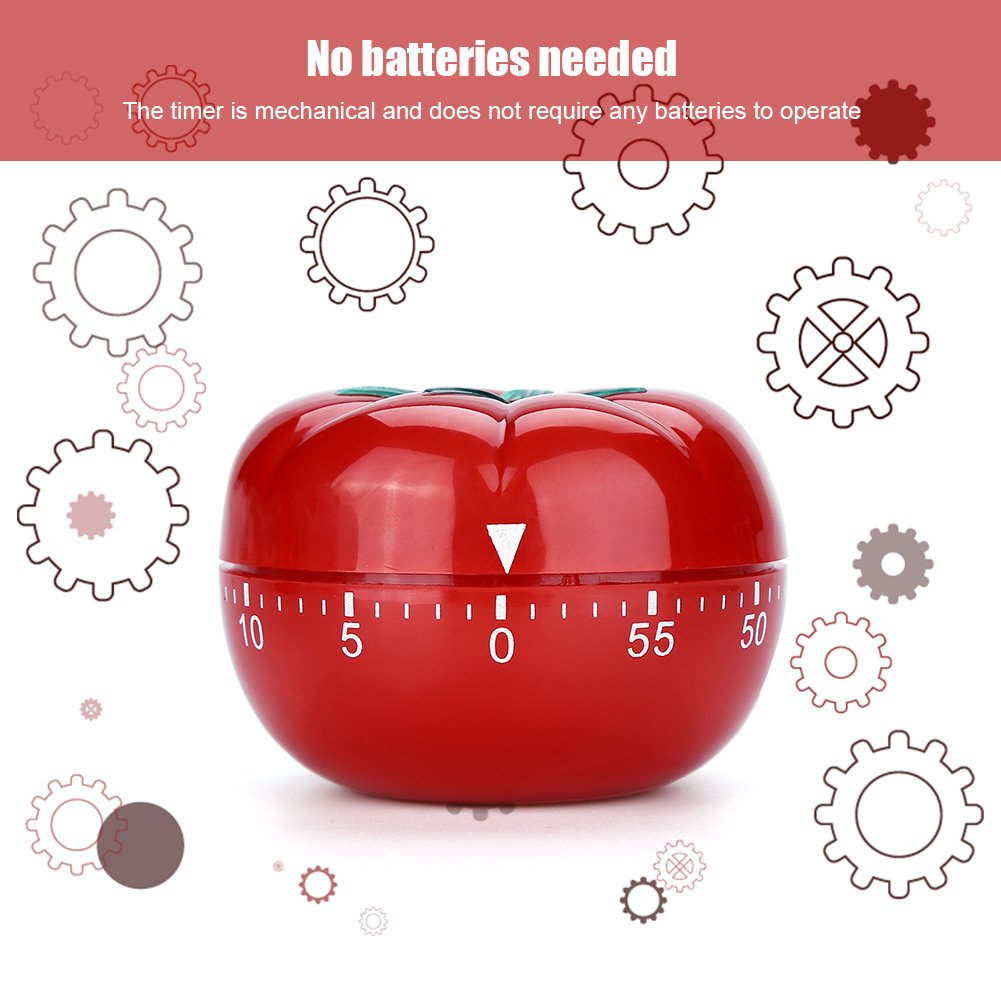 60-Minute Kitchen Timer - Countdown Tomato-Shaped Cooking & Baking Assistant for Perfect Meals | Ideal for Baking, Cooking, and Kitchen Tasks