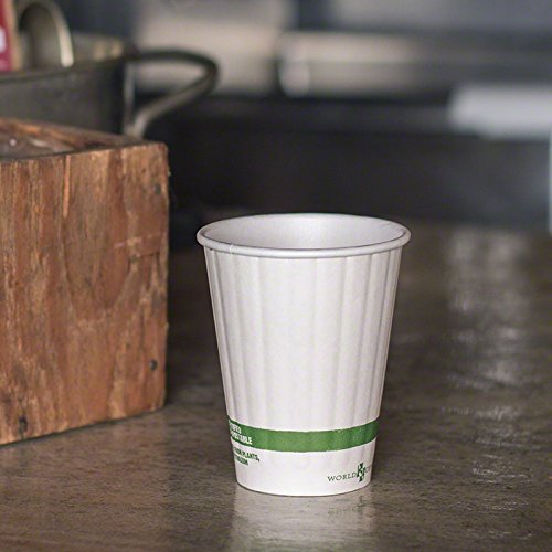 8 oz Double Wall Compostable Hot Paper Cups - Insulated Coffee Cups for Hot Beverages | Biodegradable & Eco-Friendly Disposable Paper Cups (1,000 Count) - Perfect for Coffee Shops, Offices, and Events