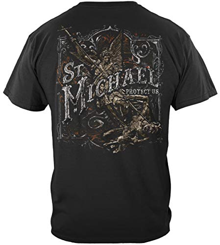 080-firefighter St.micheal's Protect Us Silver Foil