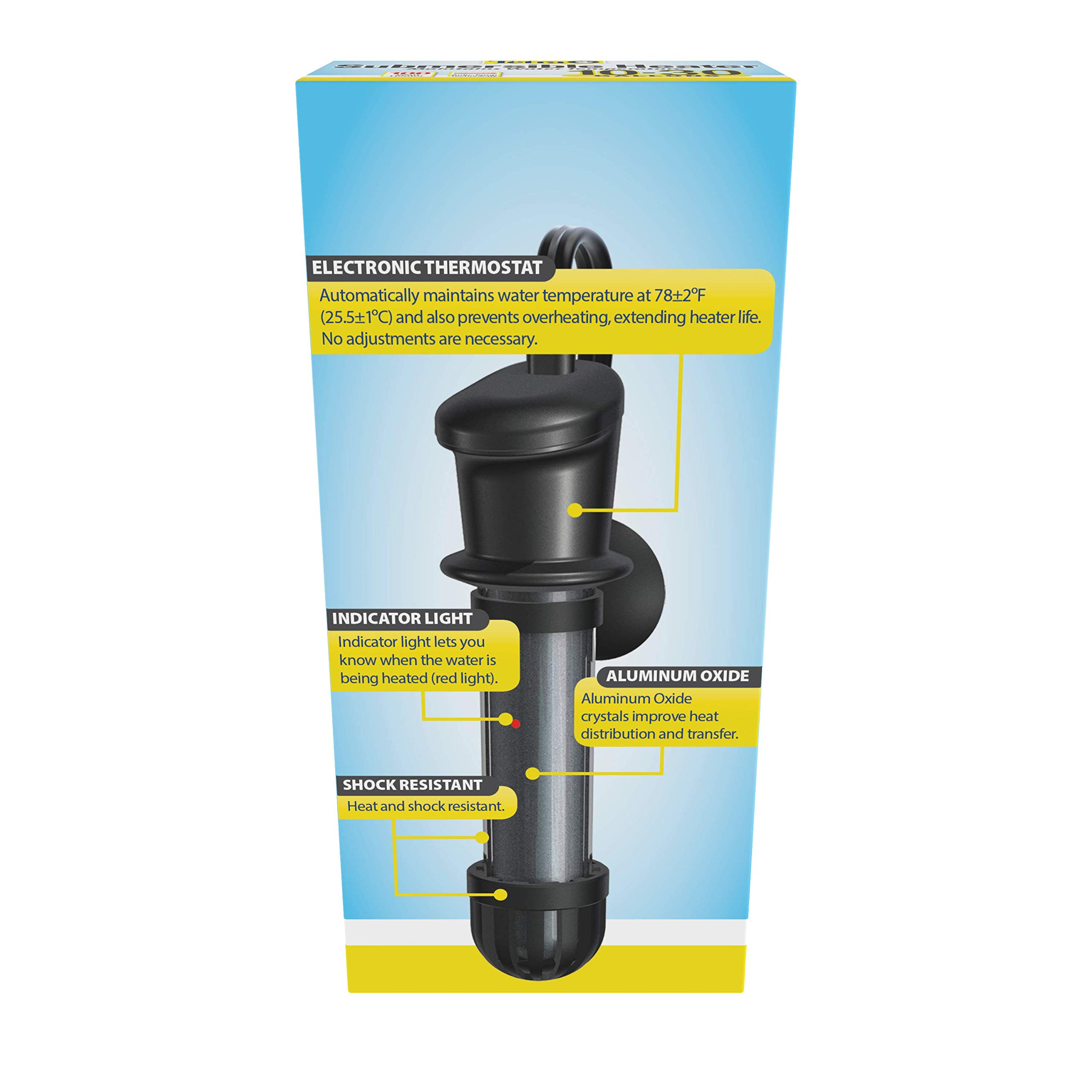 Tetra 26446 HT Submersible Aquarium Heater with Electronic Thermostat - 100W for 10-30 Gallon Fish Tanks - Adjustable Temperature Control for Tropical & Freshwater Aquariums - Perfect for Home, Office & Pet Stores