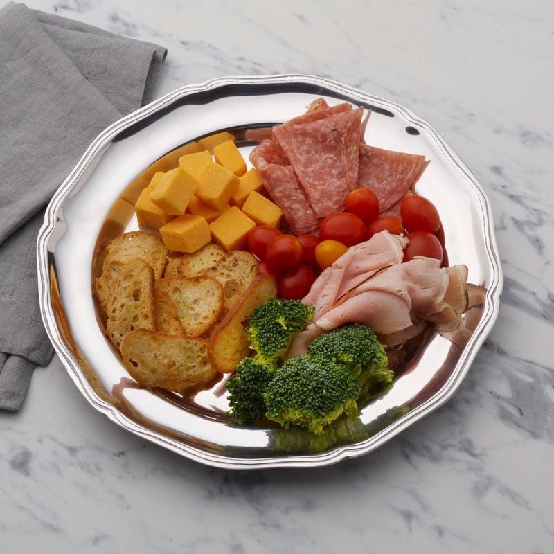 Queen Anne Small Round Tray - Elegant Wooden Serving Tray for Coffee, Tea, and Breakfast in Bed - Perfect for Home Decor, Dining, and Gift Giving