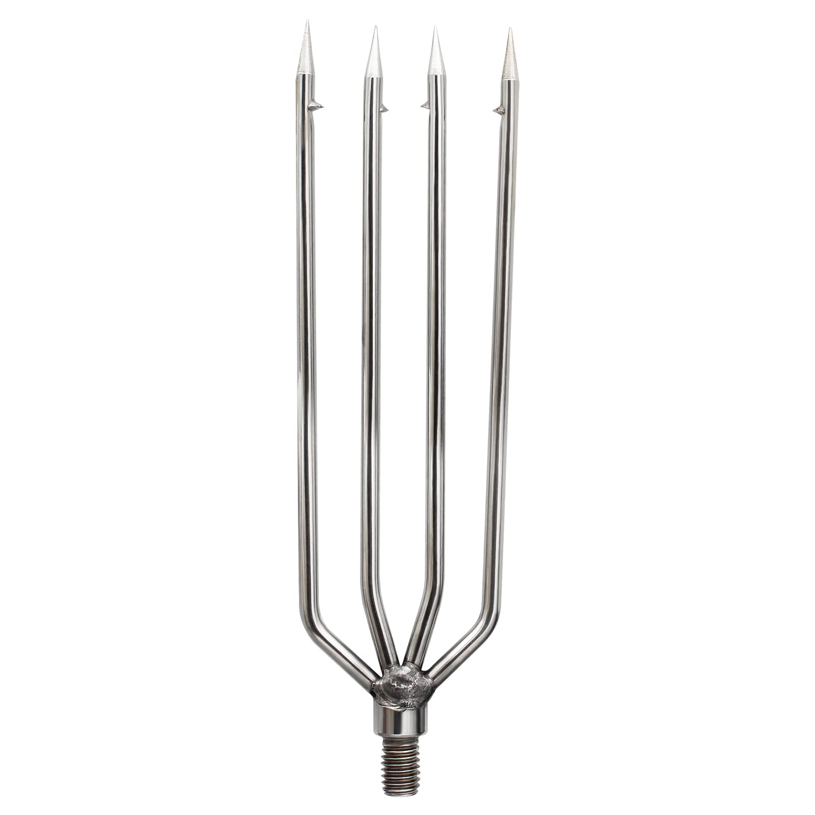 Stainless Steel Fishing Harpoon Spear with Barbed Tip & Aluminum Alloy Rod - 8mm Screw Gaff for Landing Large Fish, Frogs - Perfect for Saltwater Fishing, Spearfishing & Outdoor Adventures