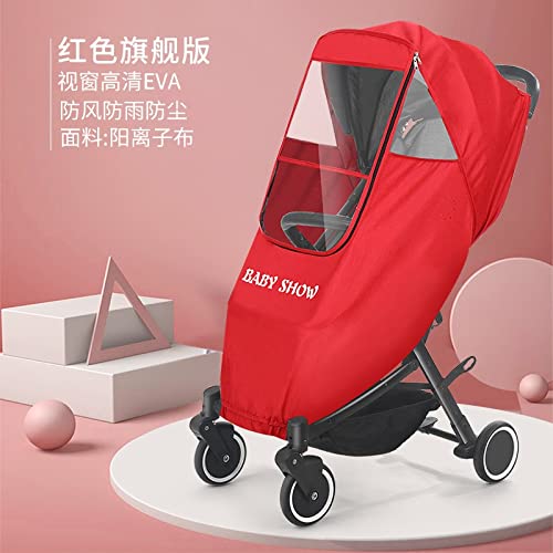 Waterproof Baby Stroller Rain Cover - Transparent Windproof & Dust Shield for Universal Prams & Carriages (Blue) | Perfect for Outdoor Walks, Travel & Inclement Weather Protection