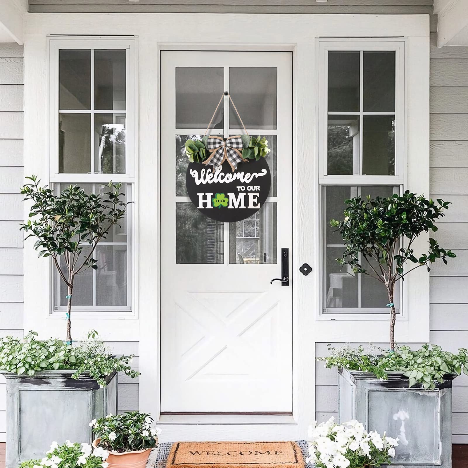 Welcome Home Sign - Rustic Wooden Wall Decor for Front Door Entryway - Perfect for Housewarming Gifts & Farmhouse Style Home Decor