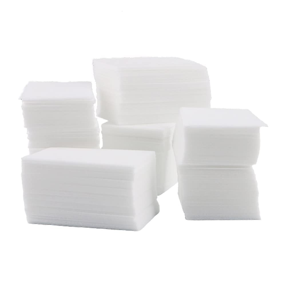 KIRA 1000 Pcs Lint-Free Nail Cotton Pads - Gel Polish Remover, Eyelash Extension Glue Cleaning Wipes for Professional & At-Home Nail Care | Nail Art, Manicure & Salon Use