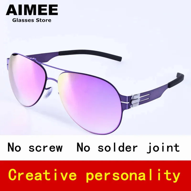 **Aimee Men's Polarized Sunglasses - Full Rim Oval Double Bridge Stainless Steel Frame - UV Protection for Driving, Fishing & Outdoor Activities (Model 6114)**