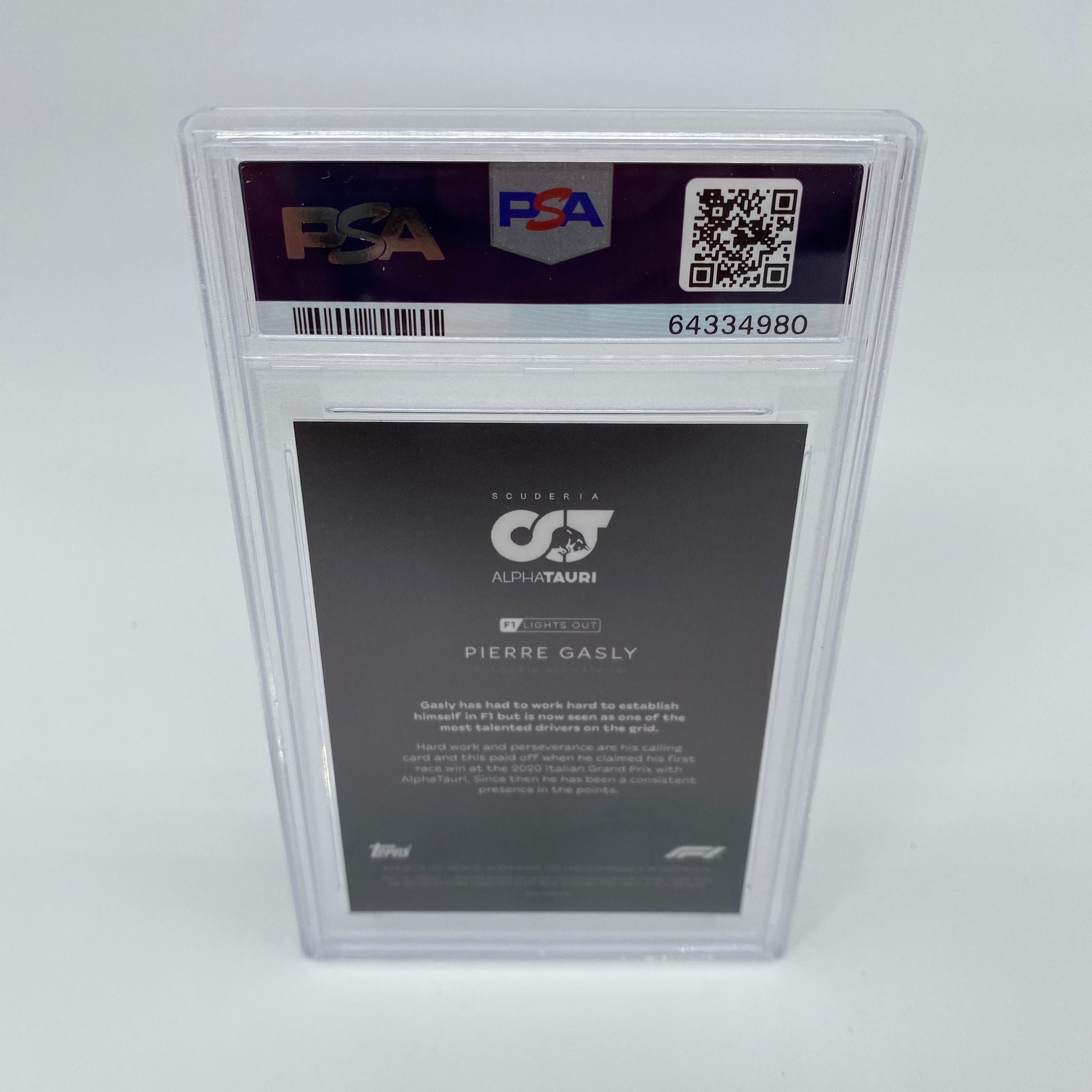 PSA 10 Graded 2008 Pierre Gasly Red Parallel Racing Card - Perfect for F1 Collectors, Sports Memorabilia Displays & Trading Card Investments