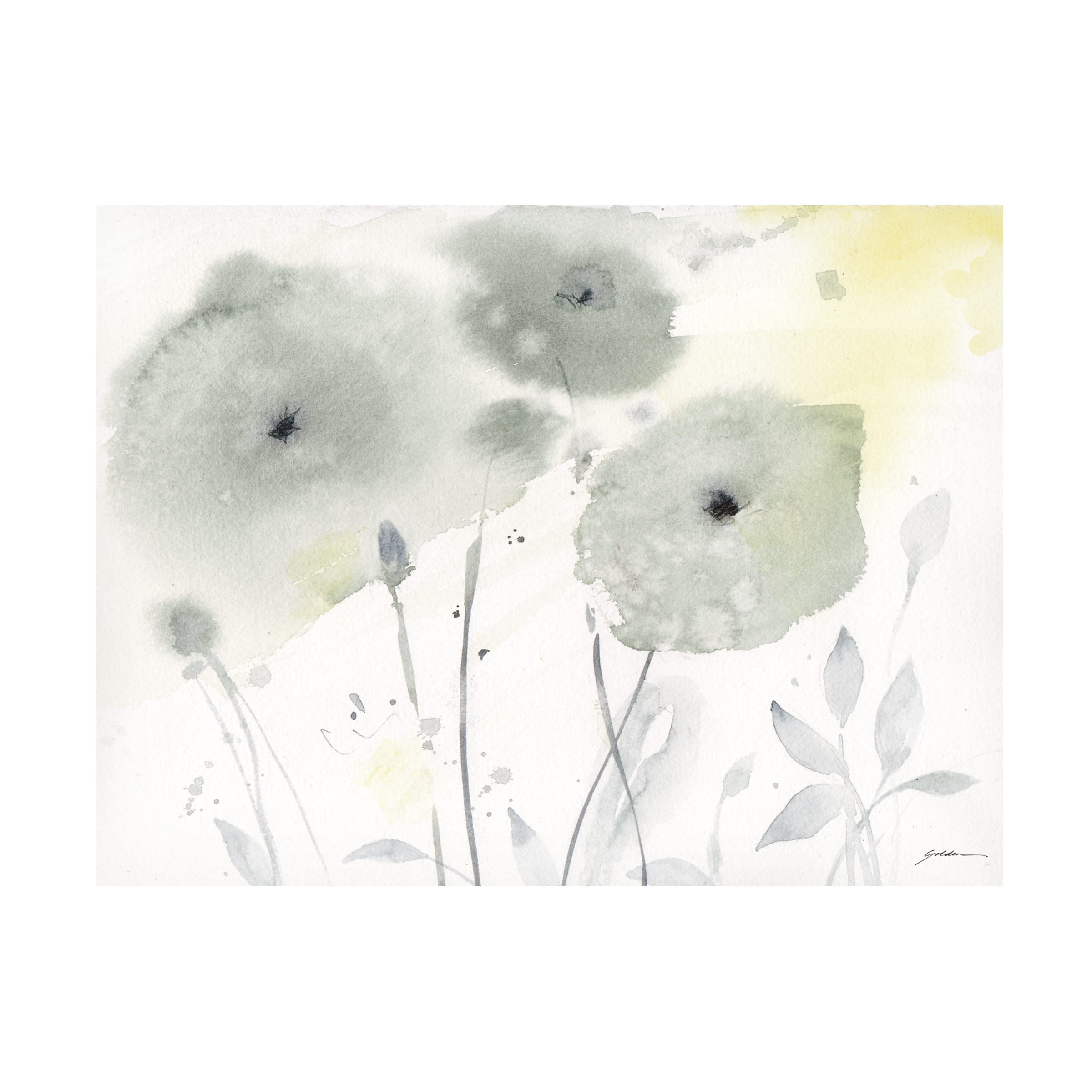 Sheila Golden 'The Sun Came Out' Canvas Wall Art Print - Modern Abstract Landscape Painting for Living Room, Bedroom & Office Decor