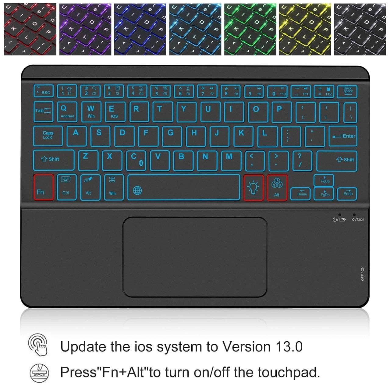 Backlit iPad 11 2025 Keyboard Case with Multi-Angle Stand | Slim Protective Cover for iPad Pro 11-inch (2025 Model) | Perfect for Work, Study & Travel