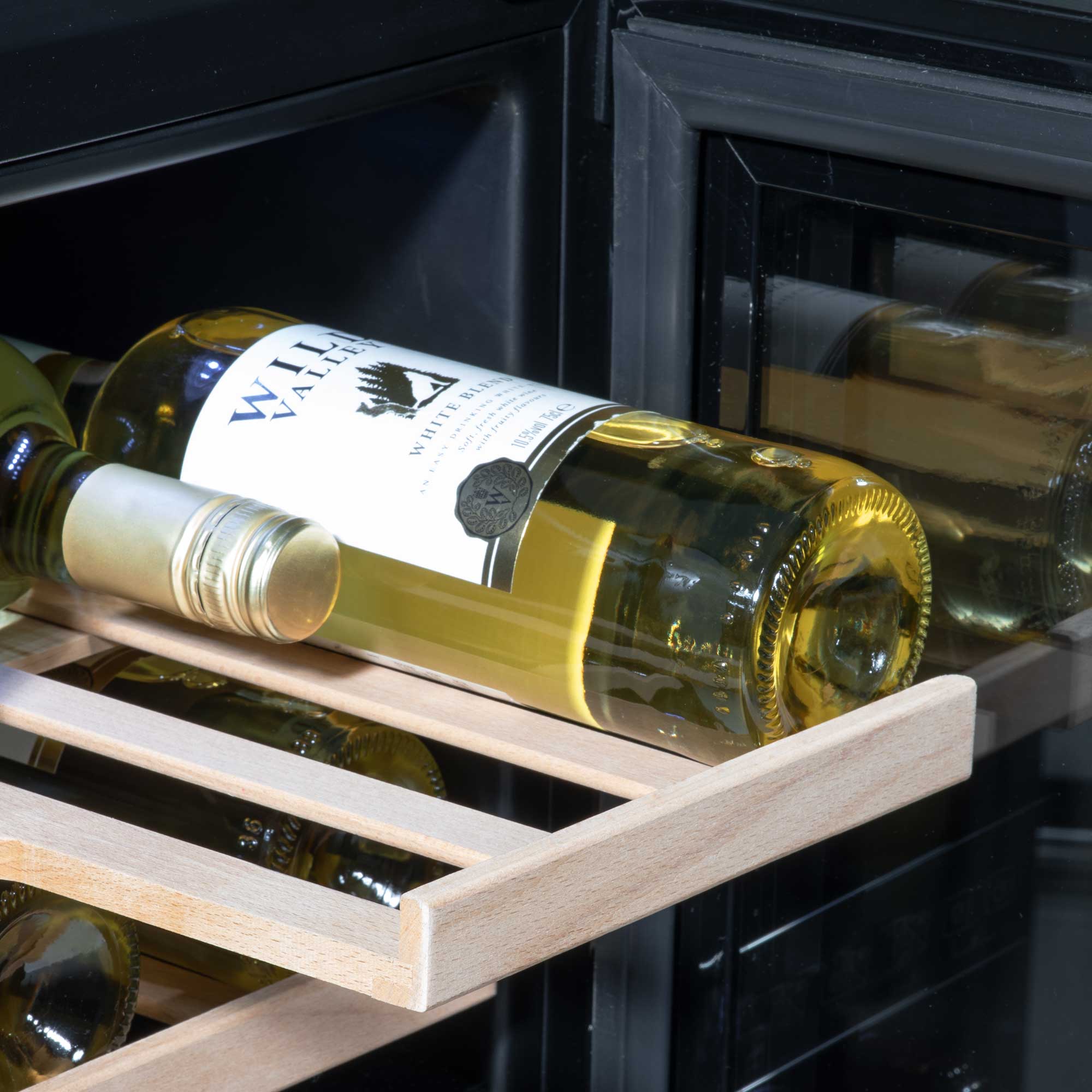 Baridi 20 Bottle 30cm Built-In Wine Cooler Refrigerator - Digital Touchscreen Control, Quiet Operation, Perfect for Kitchen, Bar, or Dining Room Wine Storage