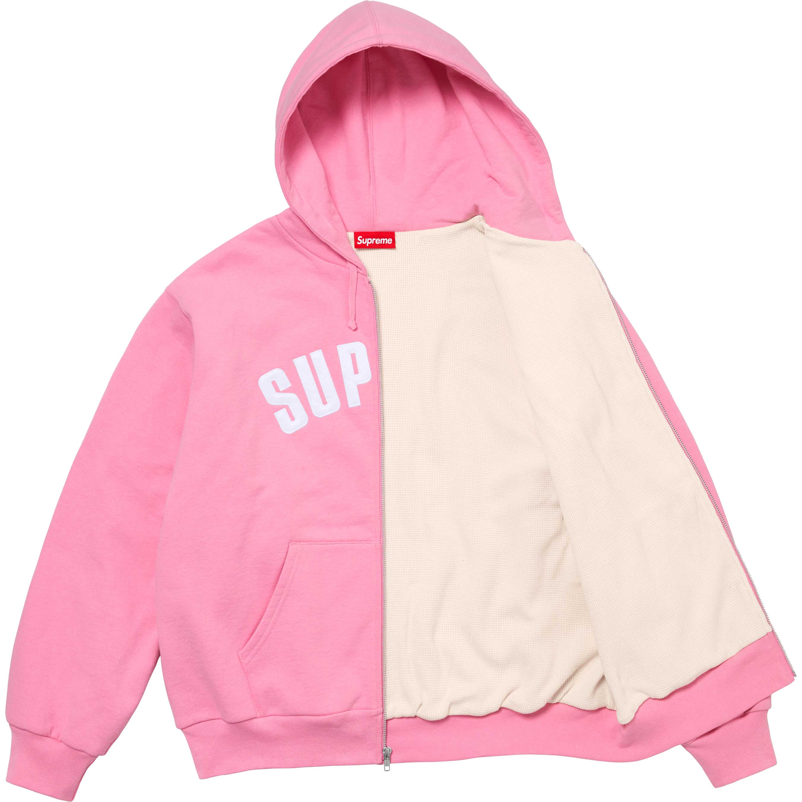 Supreme Arc Thermal Lined Zip Up Hoodie - Pink | Warm Winter Pullover for Men & Women | Perfect for Outdoor Activities & Casual Wear
