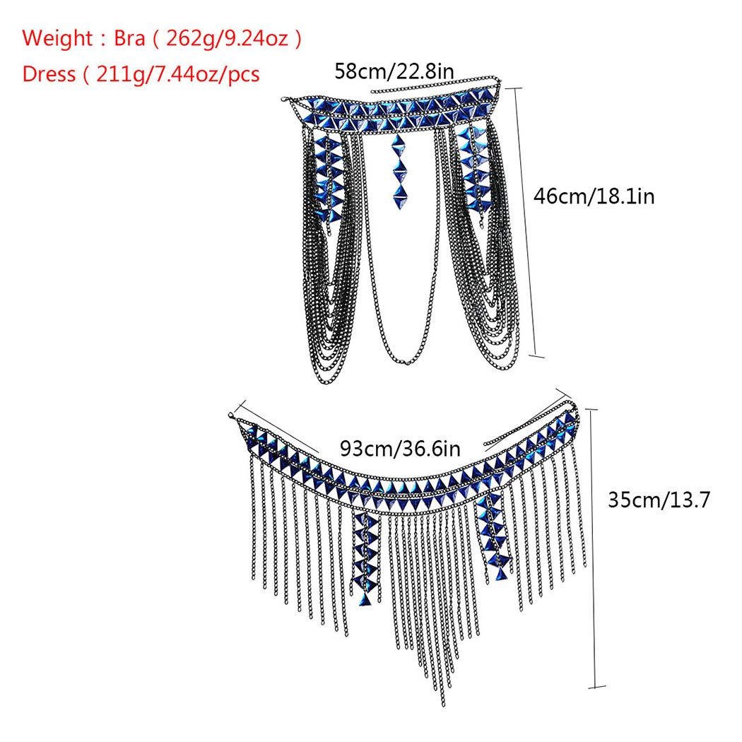 Rhinestone Body Chain - Boho Crystal Waist Belly Chain for Women | Festival Jewelry, Rave Outfit Accessory | Perfect for Music Festivals, Beach Parties & Bachelorette Events