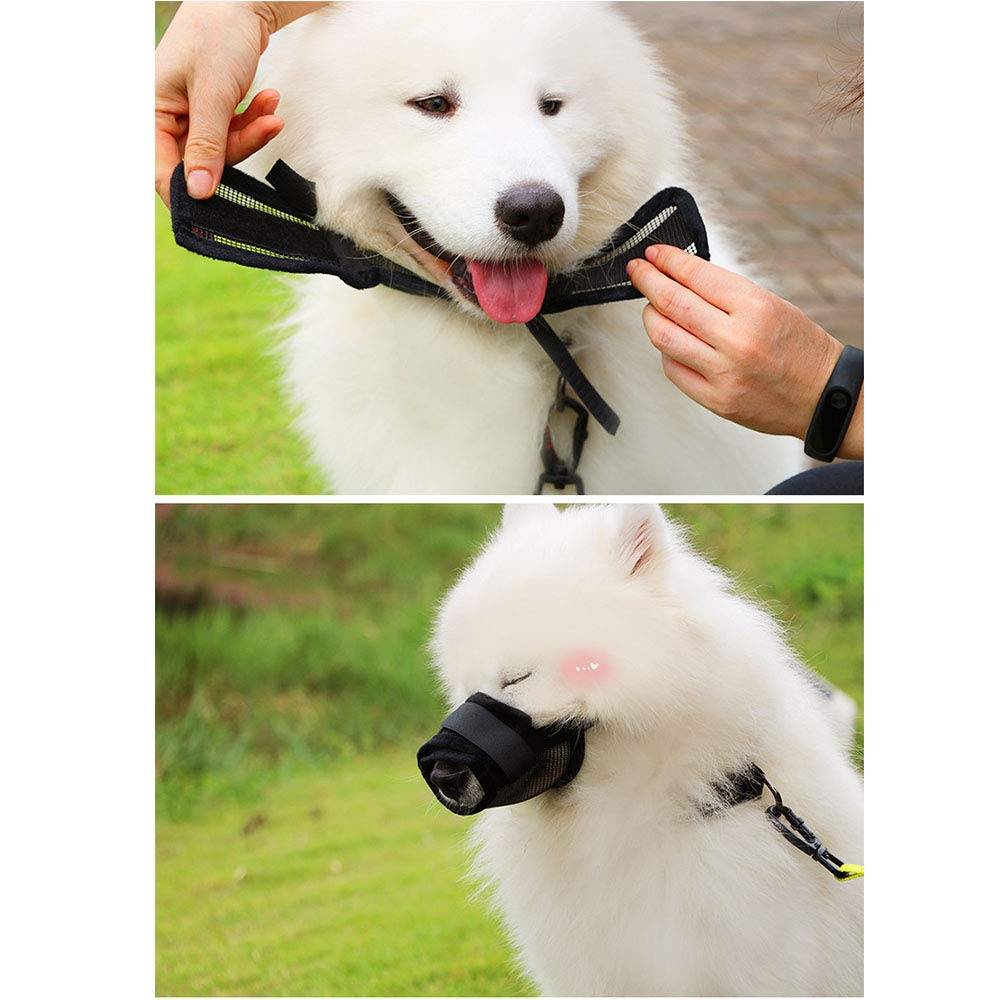 **Breathable Adjustable Dog Muzzle for Small & Medium Dogs - Anti-Biting & Barking Mesh Mouth Cover (Size M, Red) - Perfect for Training, Grooming & Vet Visits**