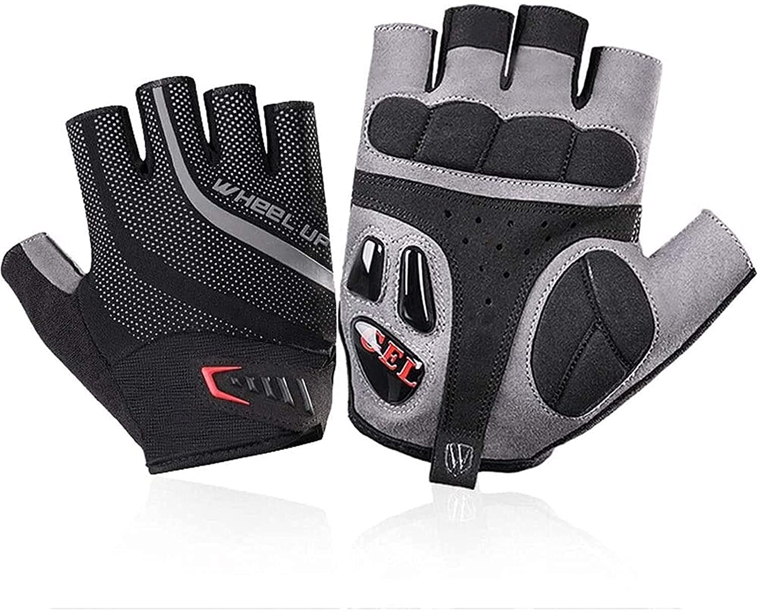 Cycling Gloves for Men & Women - Half Finger Bike Gloves, Non-Slip Breathable Sports Gloves for Cycling, Cross Training & Fitness - Washable Wool Workout Gloves for Wrist Support - Perfect for Road Biking, Mountain Biking & Gym Training