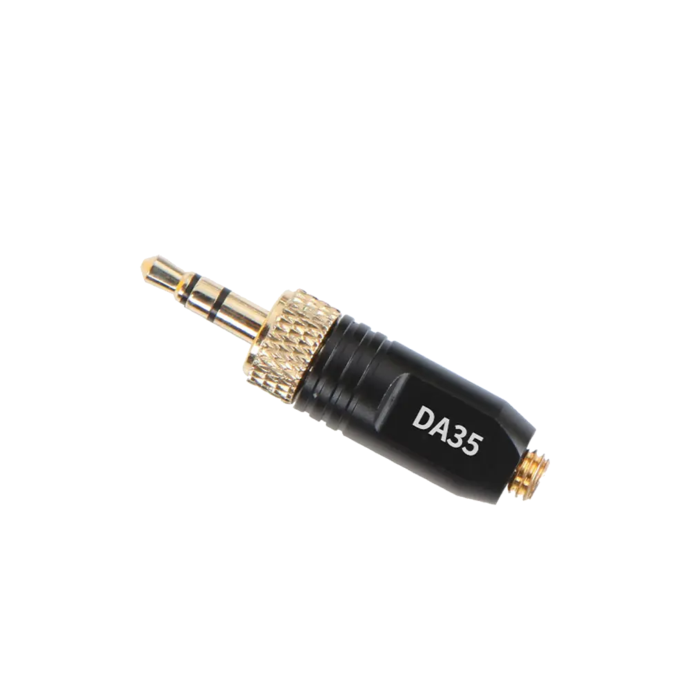 DA35 Adapter - Microdot to Standard Locking 3.5mm Audio Connector | Professional Audio Equipment Accessory | Perfect for Studio Headphones, DJ Gear & Live Sound Systems