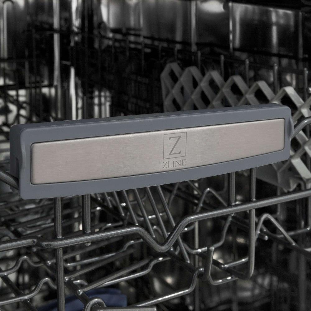 ZLINE 18 Inch Tallac Series 3rd Rack Top Control Dishwasher - Custom Panel Ready, Stainless Steel Tub, Ultra Quiet 51dBa (DWV 18) - Perfect for Modern Kitchens, Open Concept Homes & Luxury Remodels