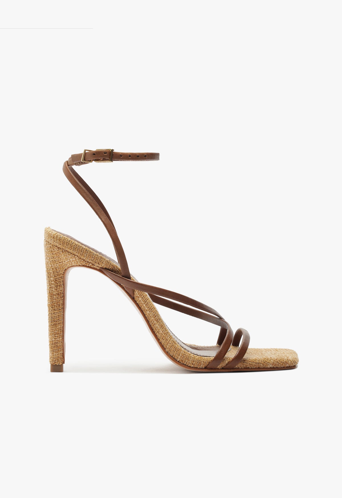 Bari Atanado Leather Sandals with 25mm Heel - Women's Comfortable High Heel Sandals for Summer, Beach, and Casual Outings