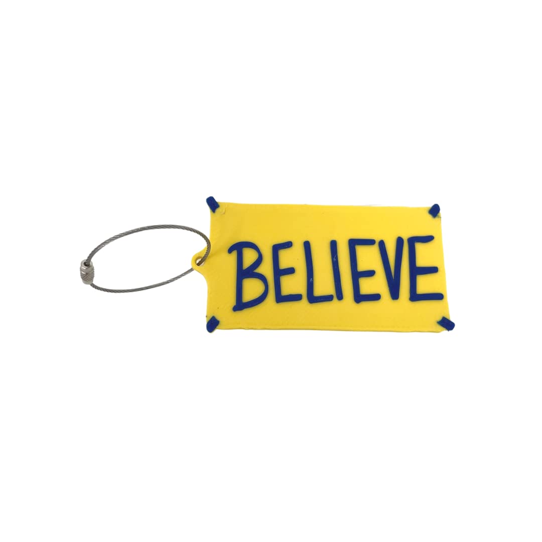 Coach Lasso 'Believe' Motivational Luggage Tag - Inspired by Ted Lasso TV Show | Perfect Gift for Soccer Fans & Travel Enthusiasts | Great for Suitcases, Backpacks & Gym Bags