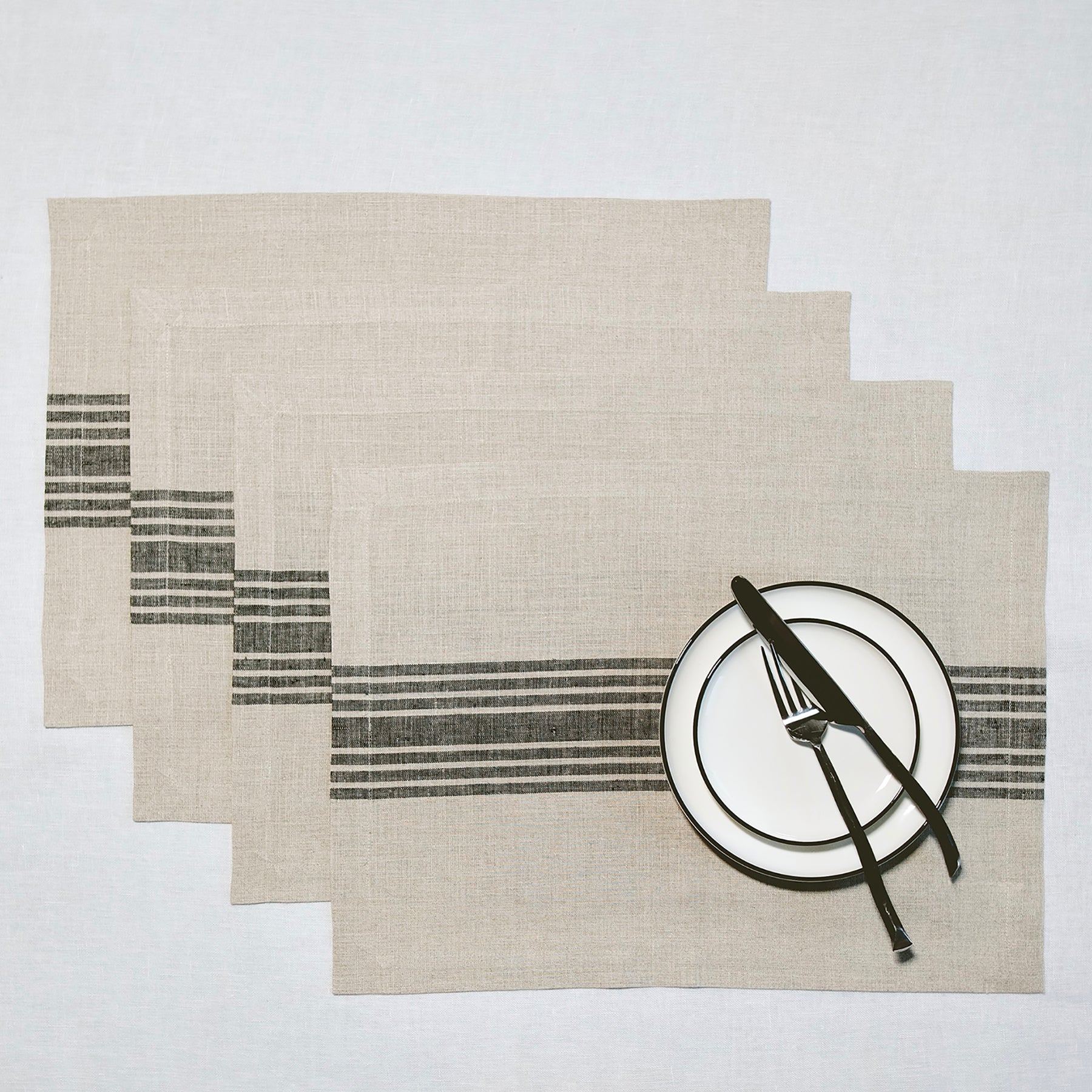 Farmhouse Style Placemats Set of 4 - Rustic Cotton Table Mats for Dining Room, Kitchen & Holiday Decor - Perfect for Thanksgiving, Christmas & Everyday Use
