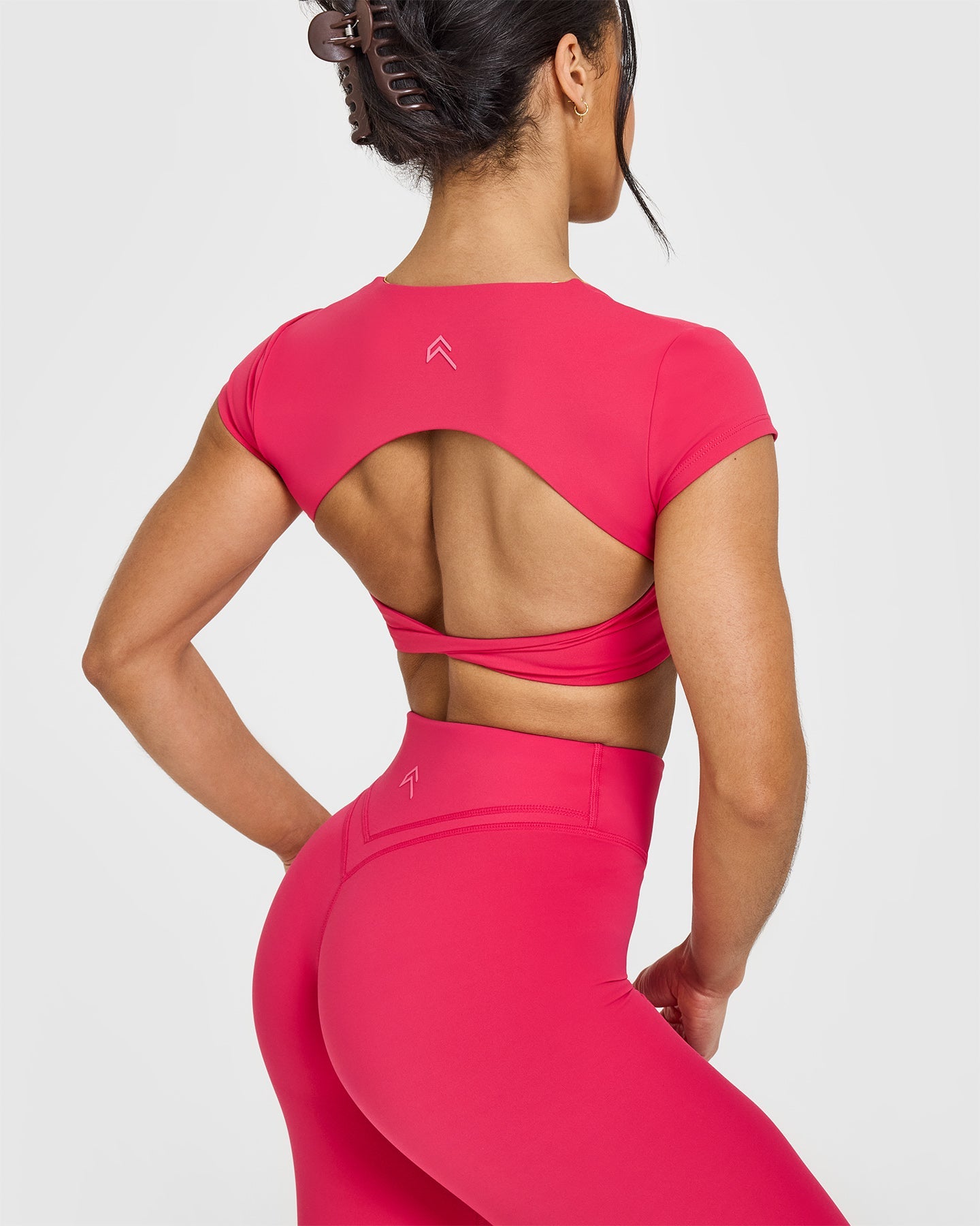 Unisex Twist Front Short Sleeve Crop Top - Berry Bloom Color | Perfect for Summer Outfits, Beach Wear & Casual Fashion