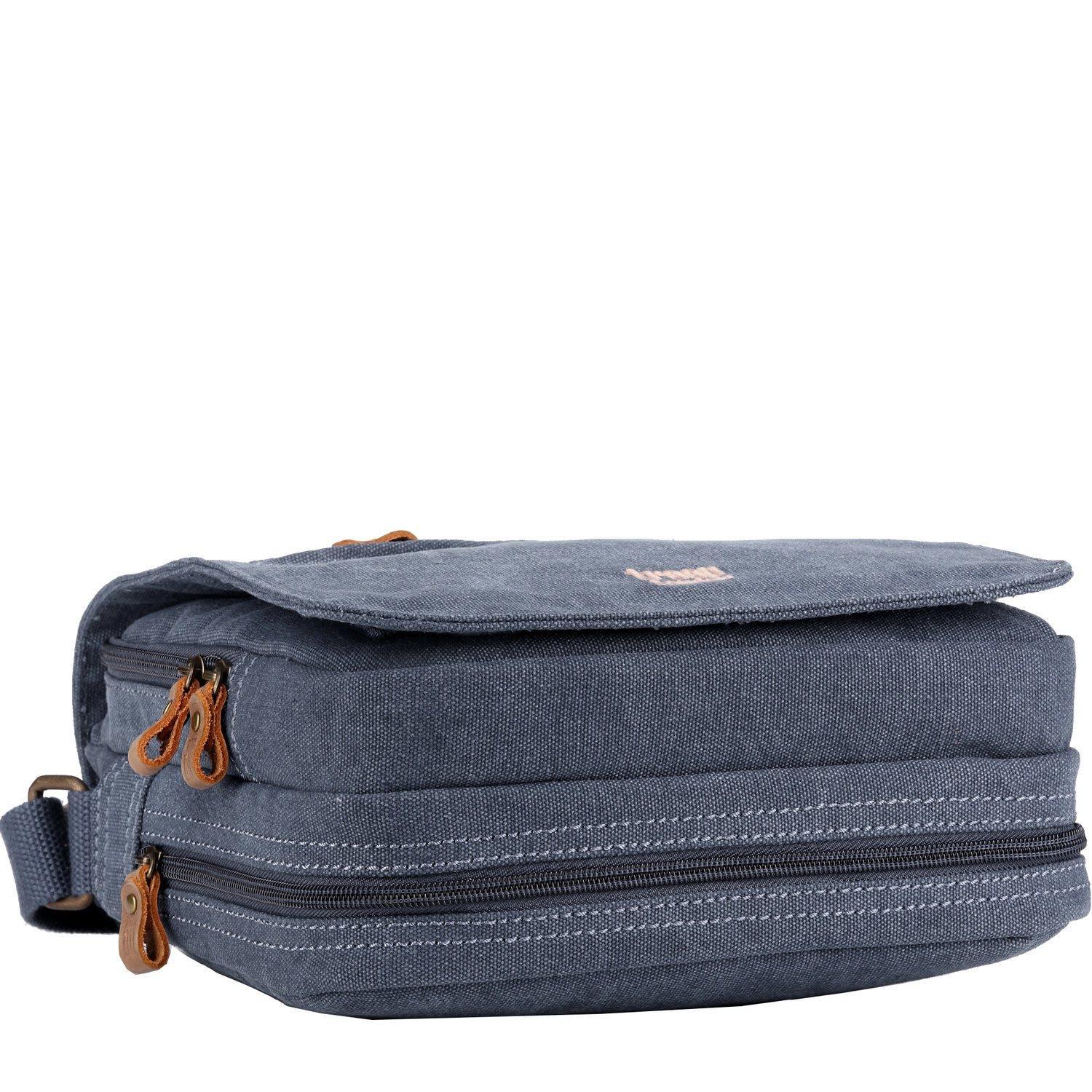 Troop London Classic Canvas Crossbody Bag for Men & Women - Stylish & Durable Shoulder Bag for Travel, Work & Everyday Use