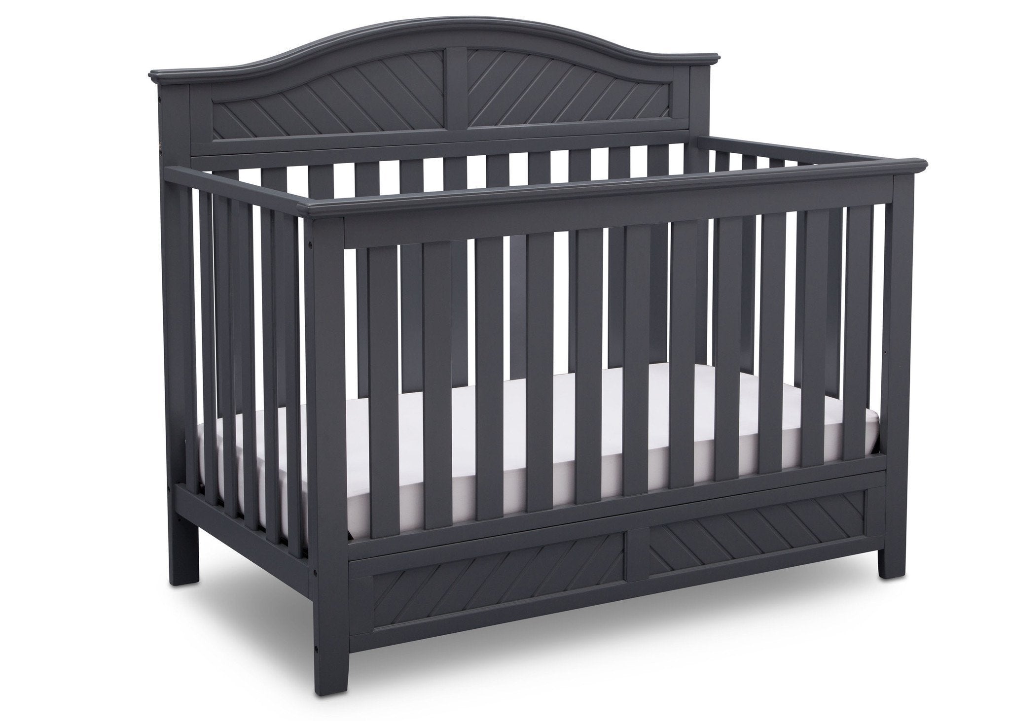 Bennington Elite Curved 4-in-1 Convertible Crib - Modern Nursery Furniture for Baby to Toddler Bed Transition | Perfect for Small Spaces & Stylish Nurseries
