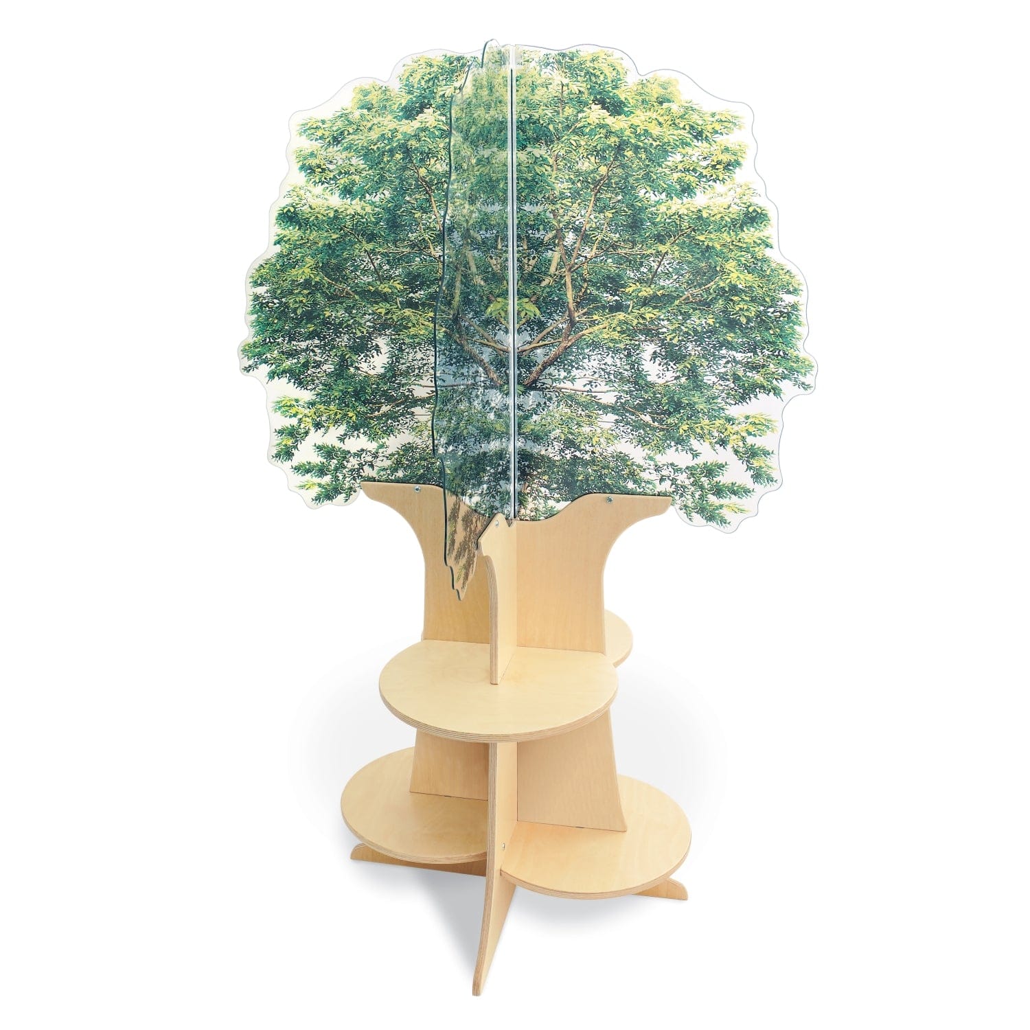 Nature View Tree Bookshelf - Rustic Wooden Bookshelf for Home Decor, Kids Room & Nursery - Perfect for Organizing Books, Toys & Displaying Decorations